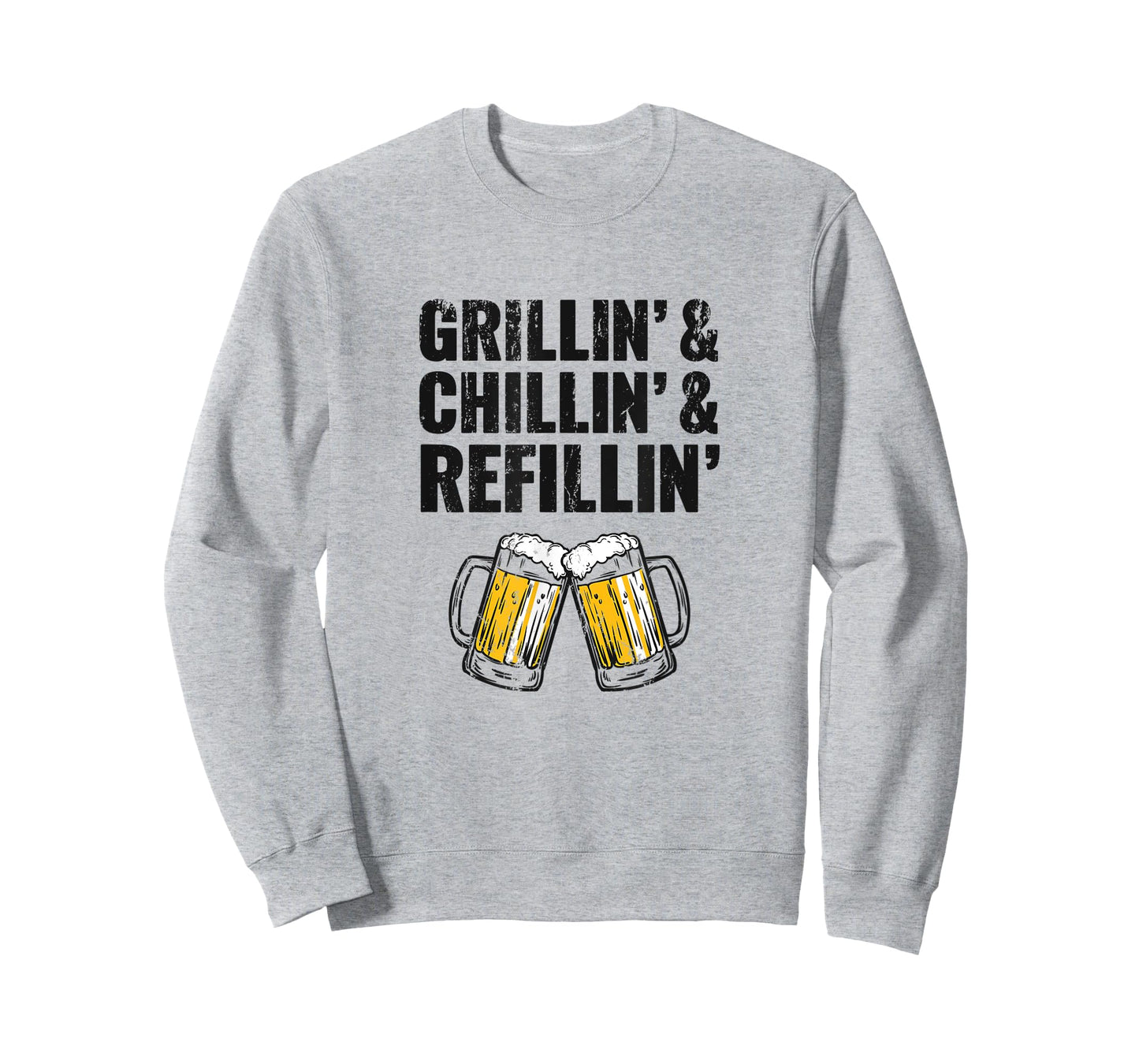 Grillin Chillin Shirt, Grillin Chillin Refillin Beer T-Shirt