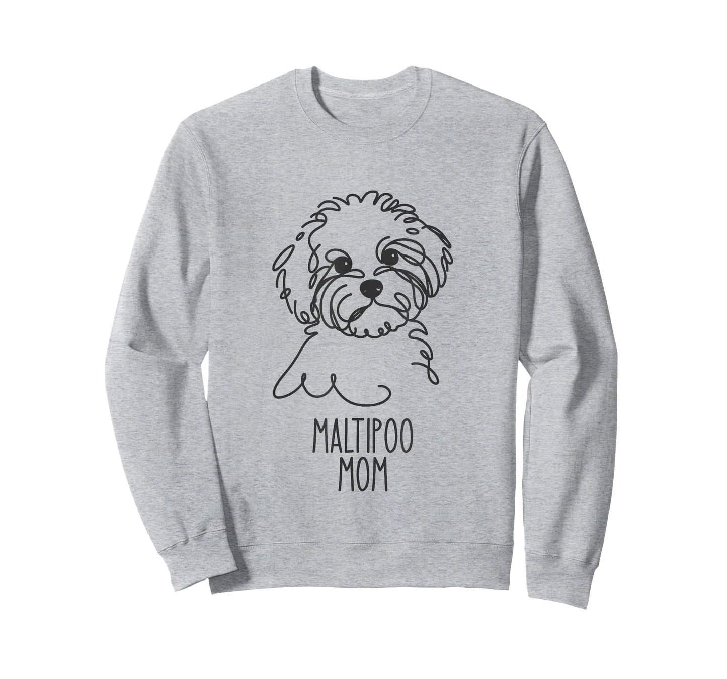 Line Art Best Dog Mom Women - Maltipoo T-Shirt