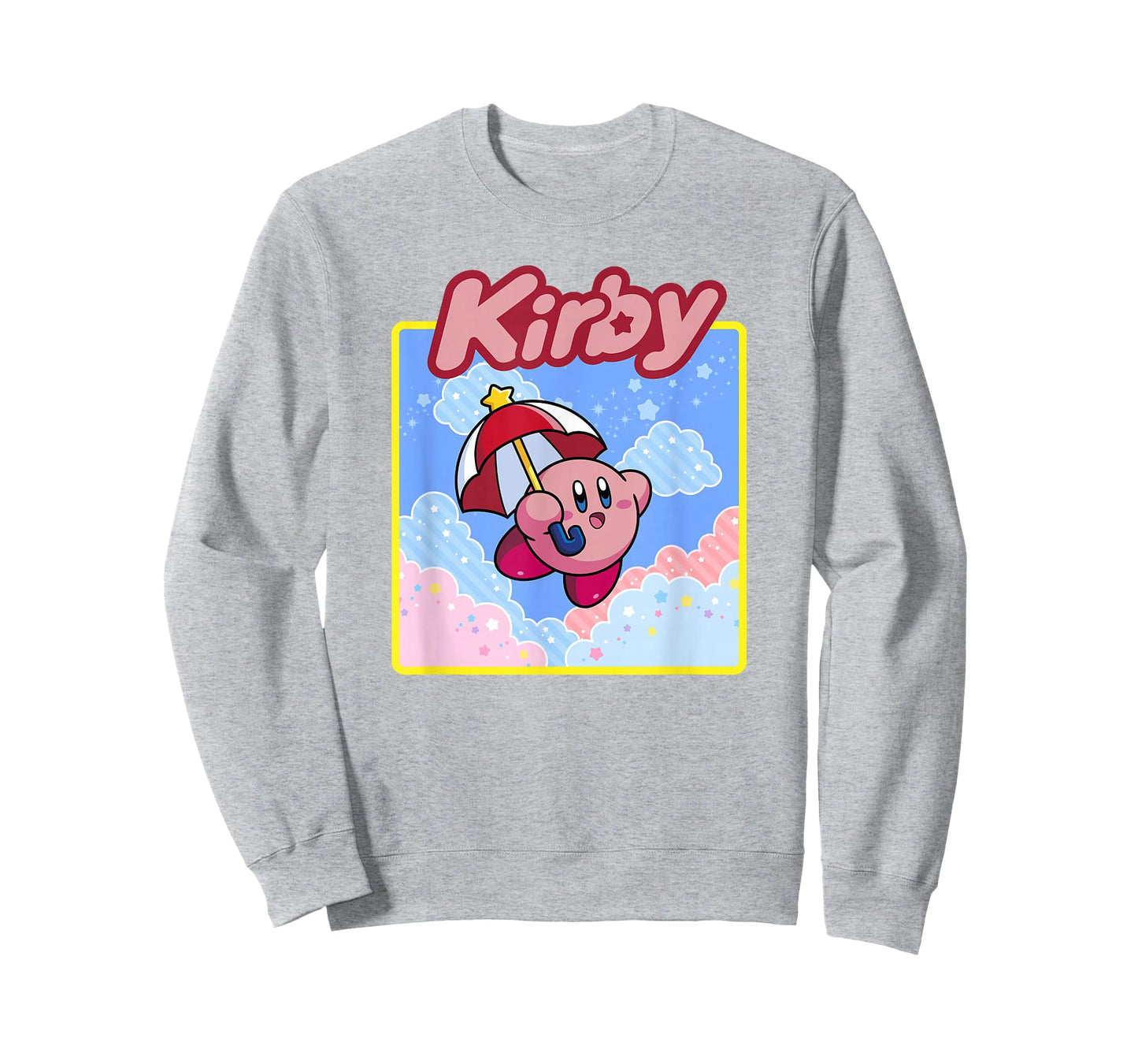 Kirby Floating in The Clouds Pastel Kawaii Nintendo Panel T-Shirt