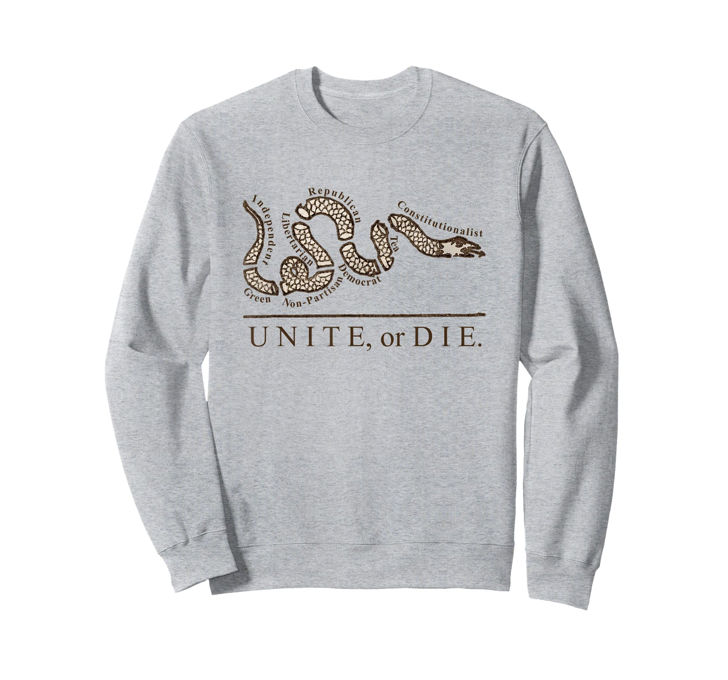 Unite or Die Political Parties Join or Die Inspired Quote T-Shirt