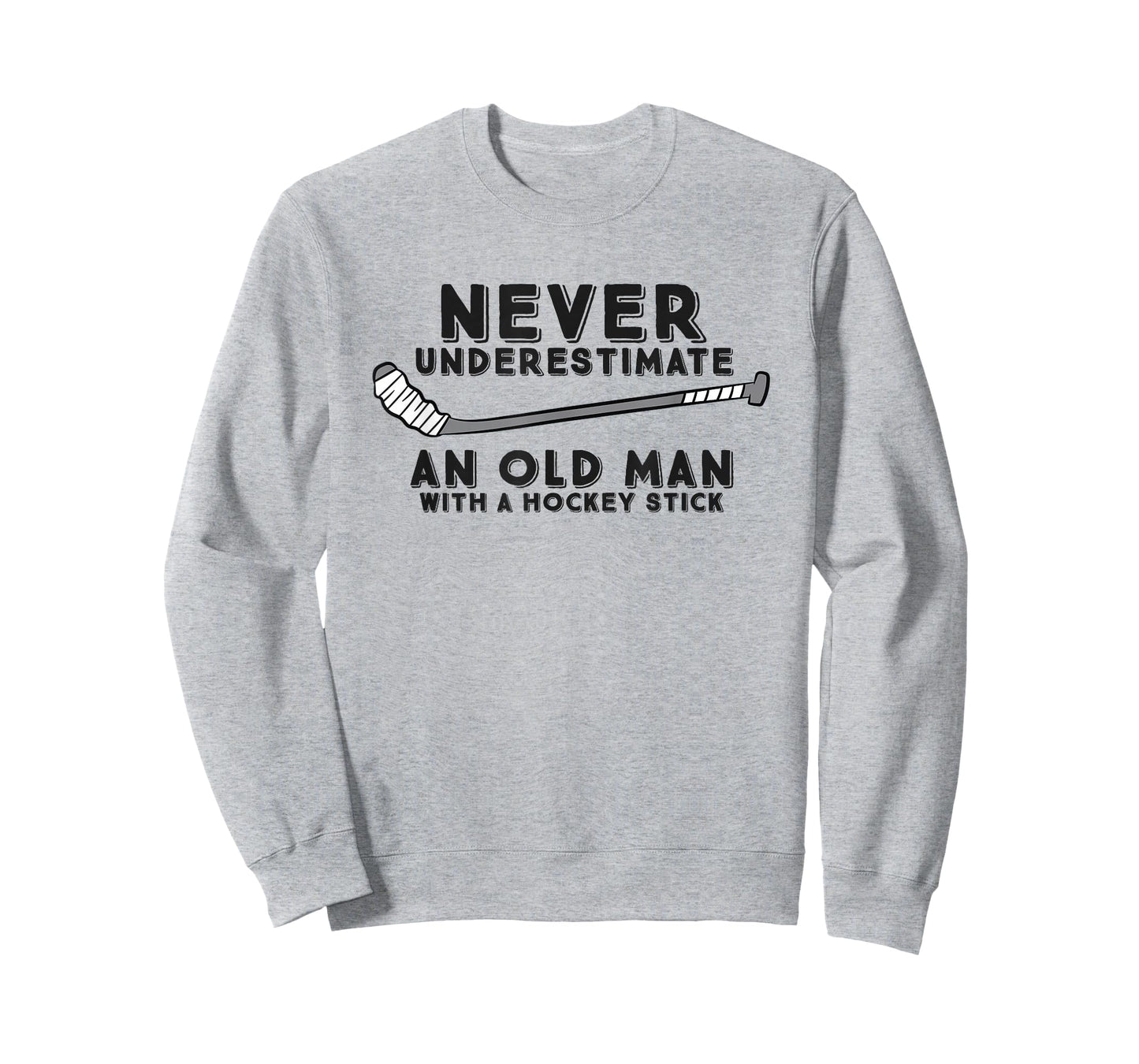 Never Underestimate An Old Man With A Stick Retired Hockey T-Shirt