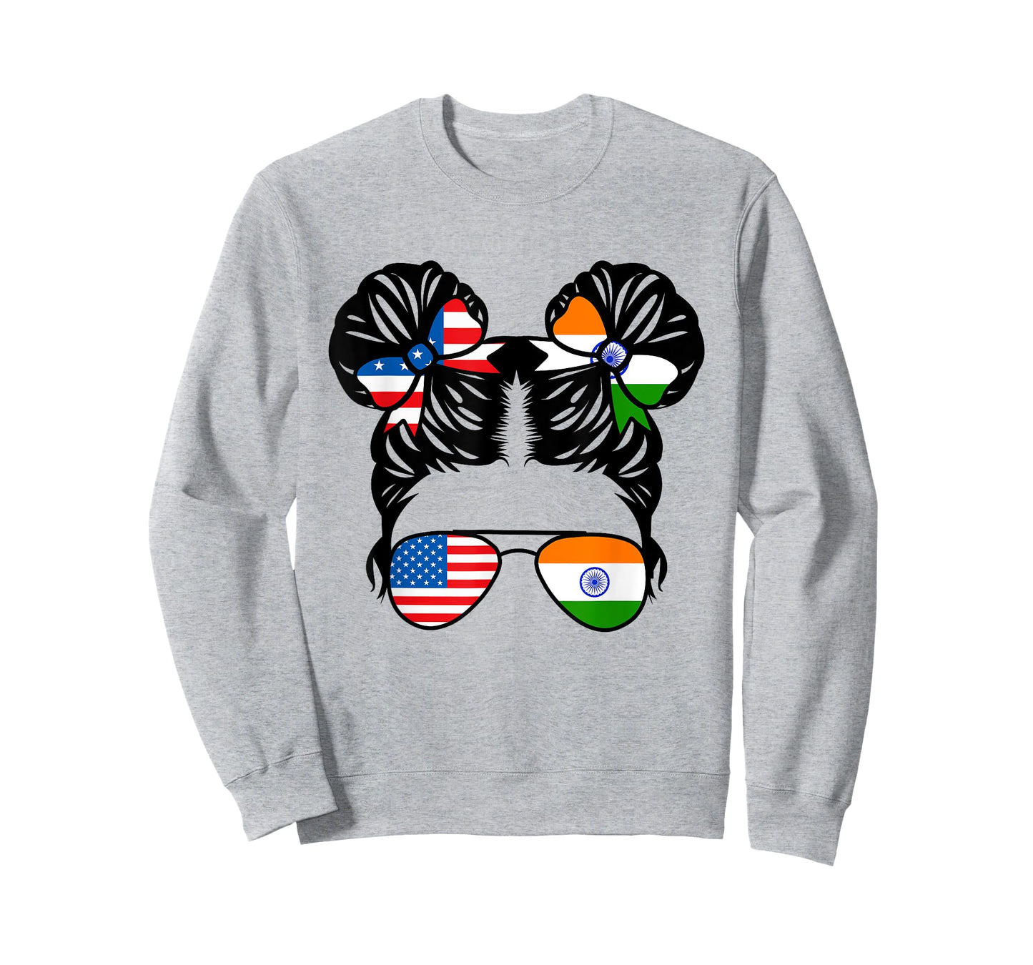 Half American Half Indian Girl USA India Flag Patriot T-Shirt