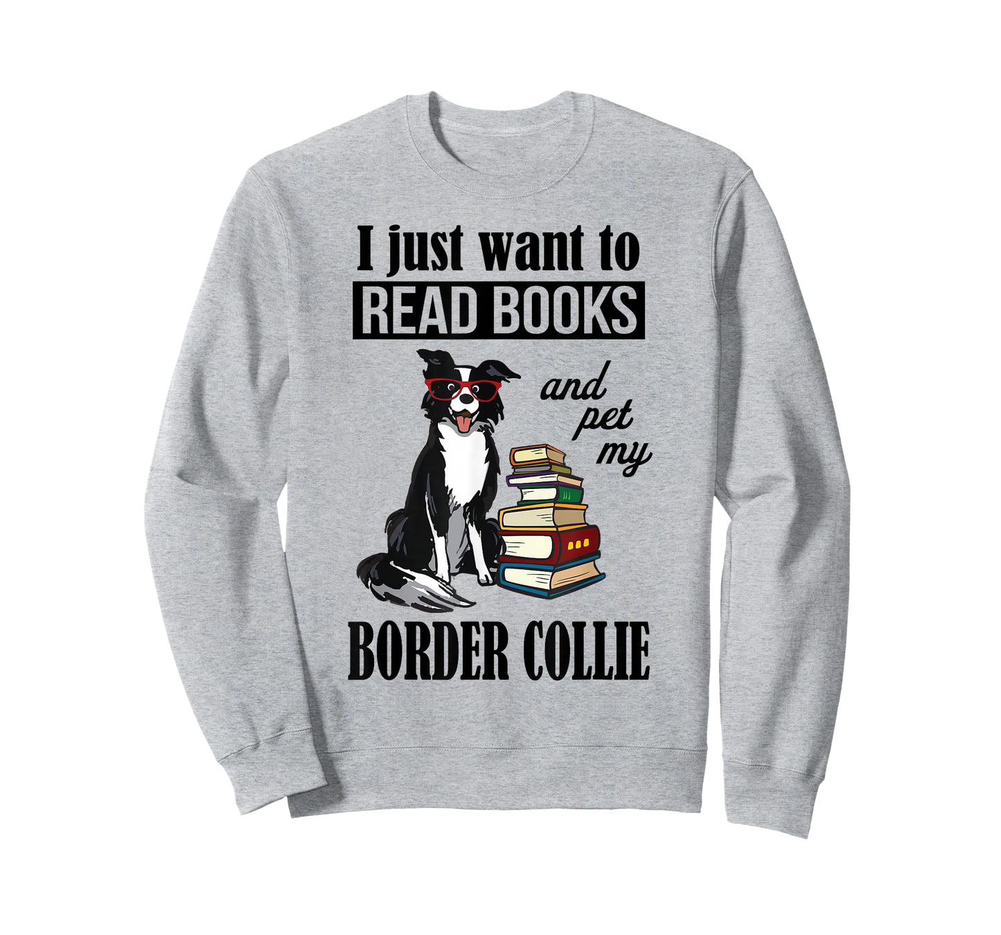 KIds Boys Girls Read Books Border Collie Lover T-Shirt