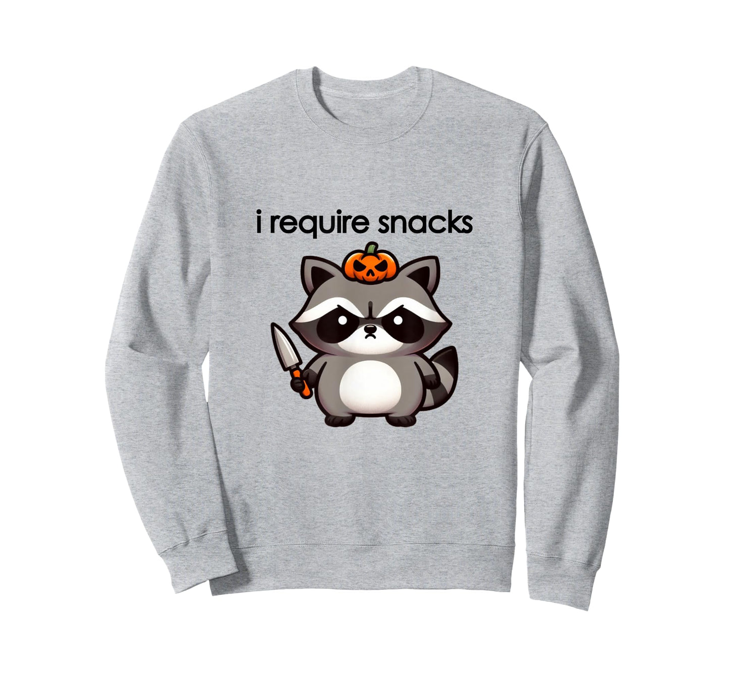 I Require Spooky Snacks Angry Raccoon Halloween T-Shirt