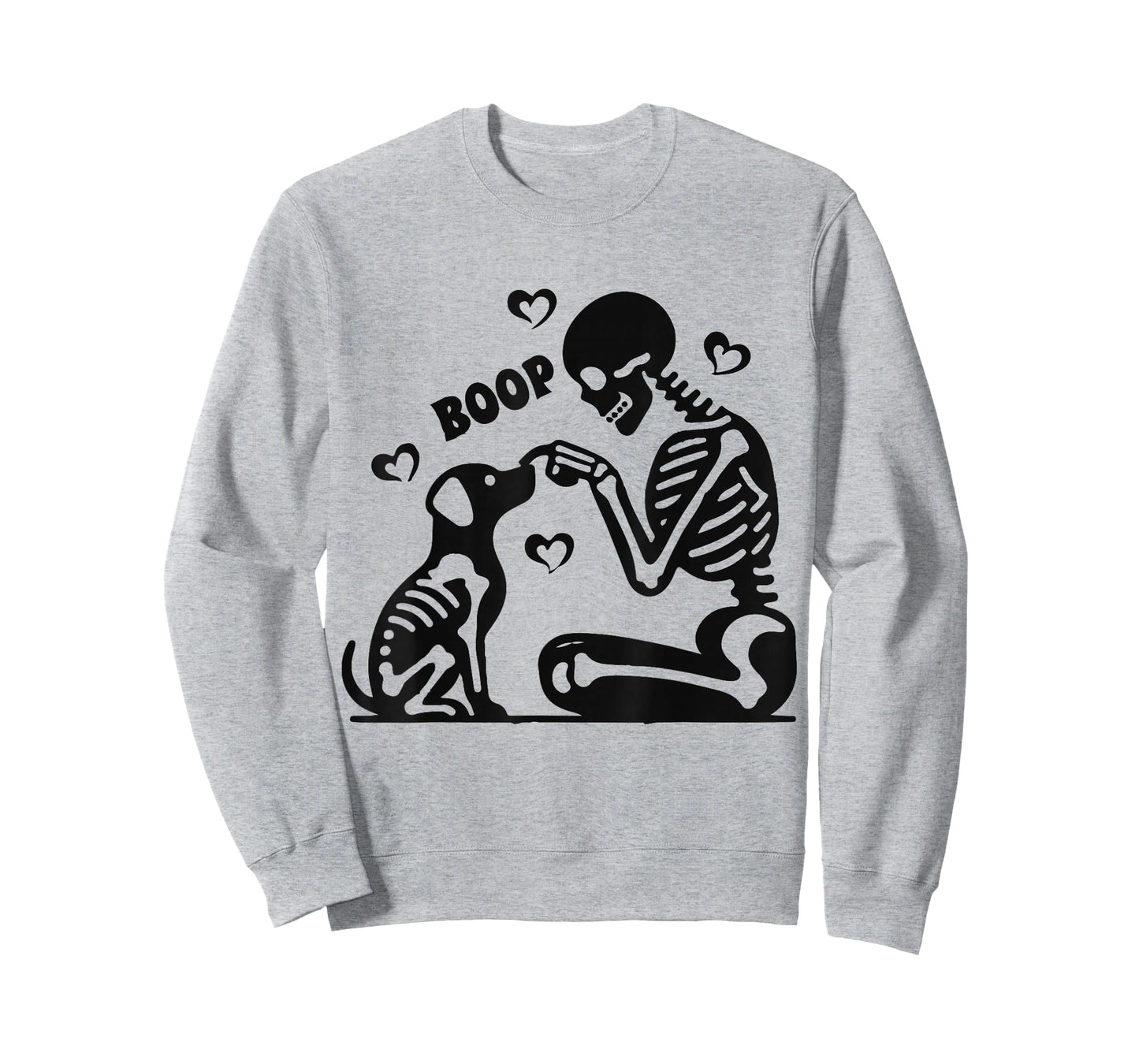 Skeleton Dog Boop Funny Halloween Girl Men Women T-Shirt