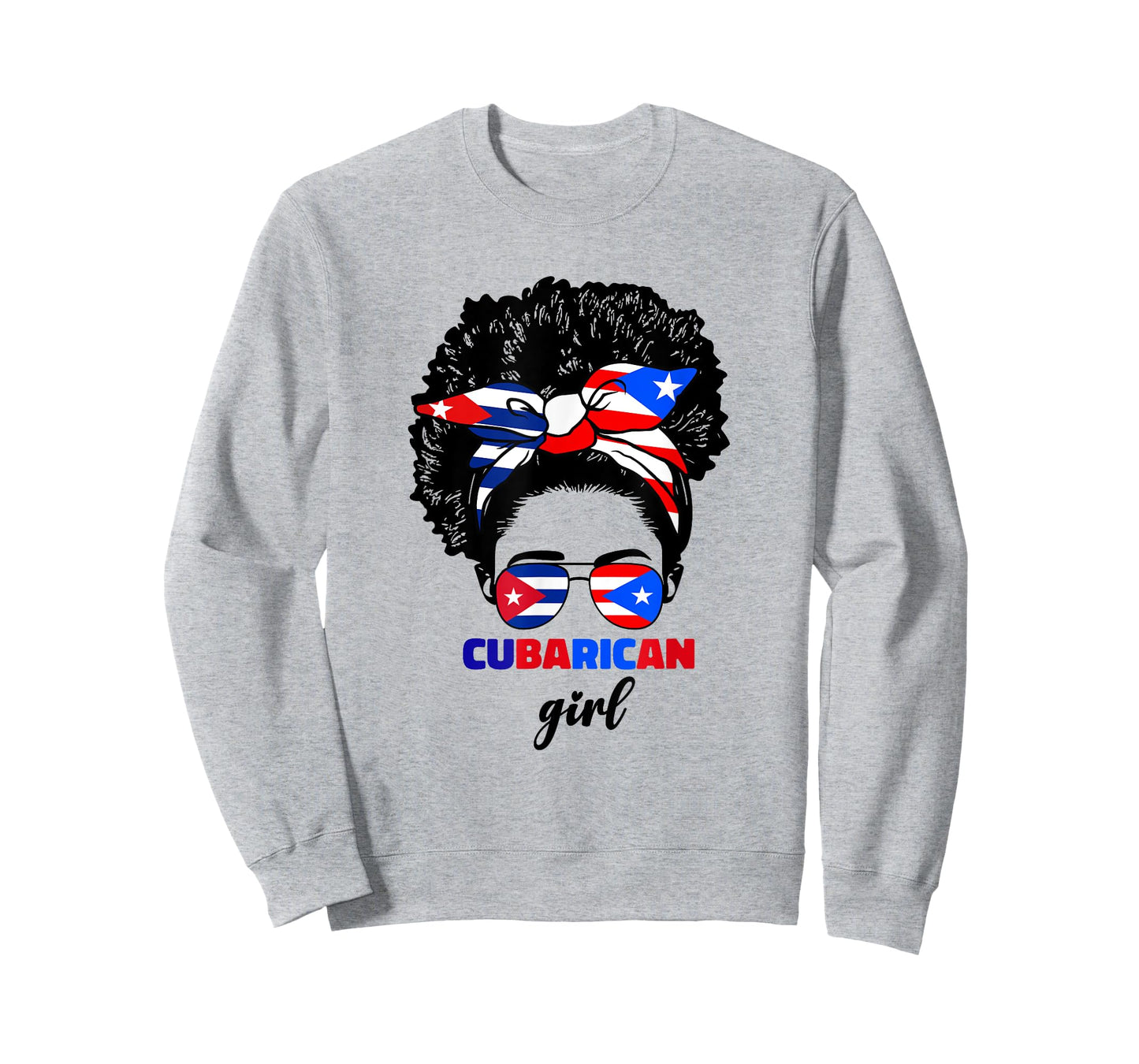 Half Cuban And Puerto Rican Rico Cuba Flag Cubarican Girl T-Shirt