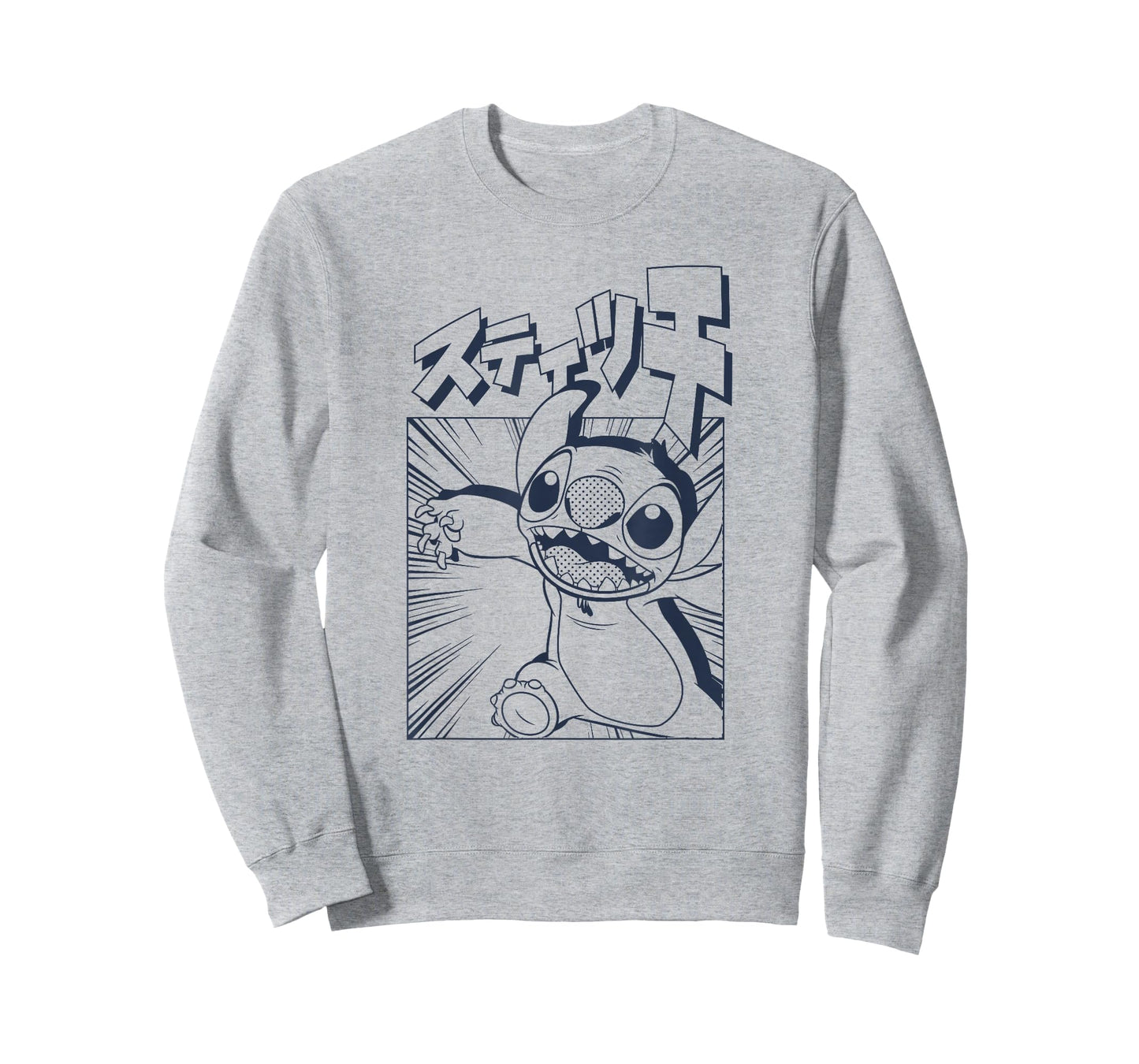 Disney Lilo & Stitch Manga Katakana Japanese Panel Portrait T-Shirt