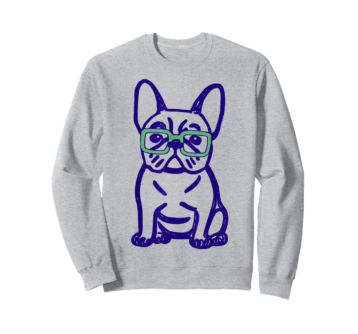 Cute French Bulldog Graphic with Glasses Pop Art Frenchie T-Shirt