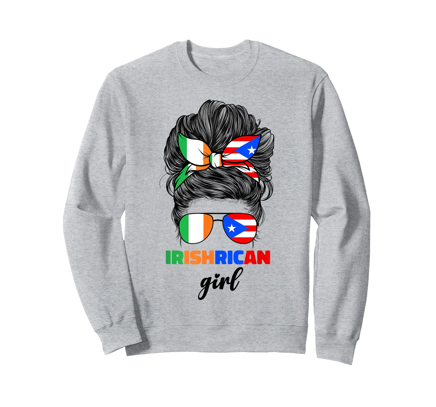 Half Irish And Puerto Rican Rico Ireland Flag Girl For Women T-Shirt
