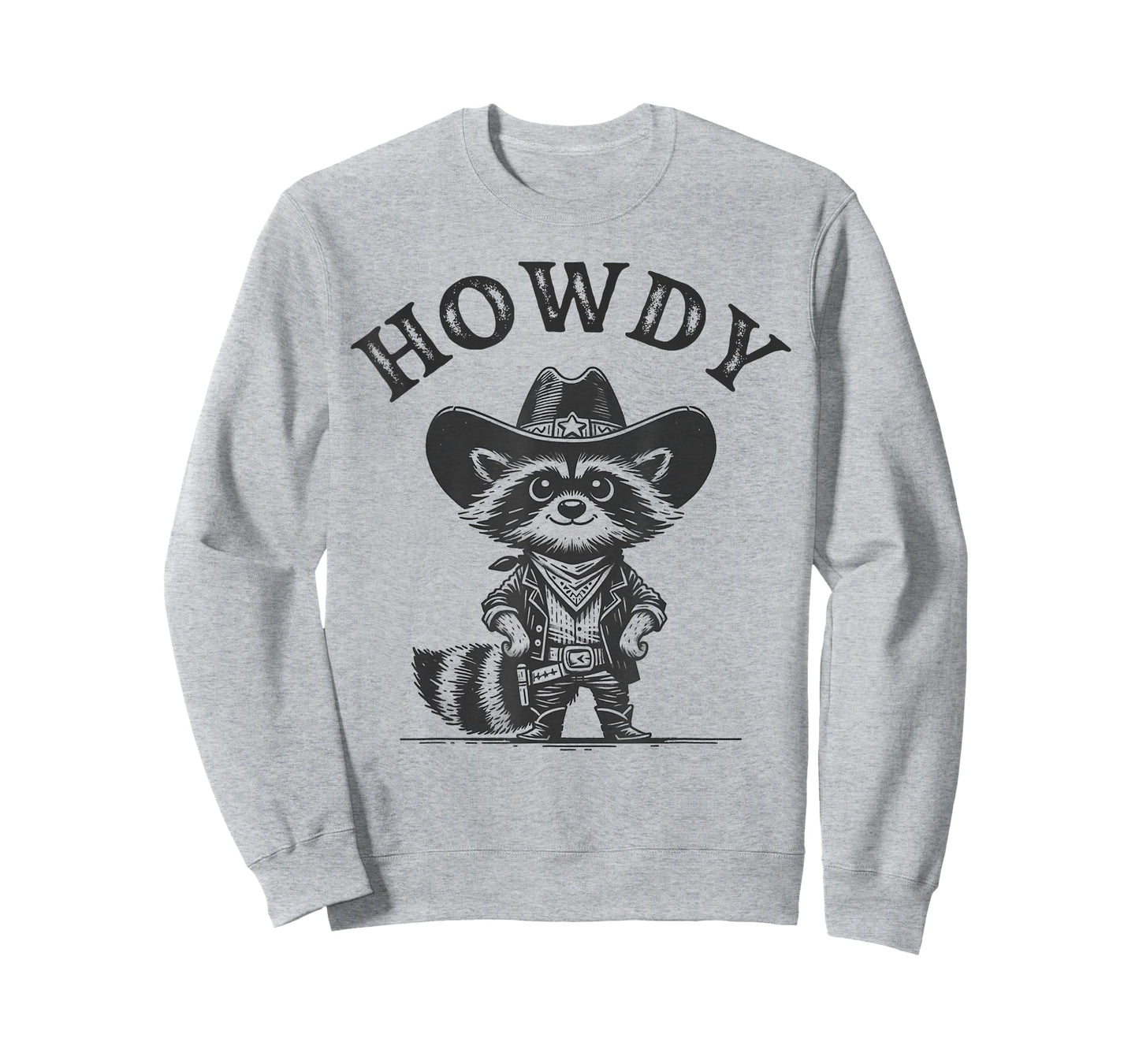 Cowboy Funny Raccoon Men Women Howdy Raccoon Howdy Animal T-Shirt