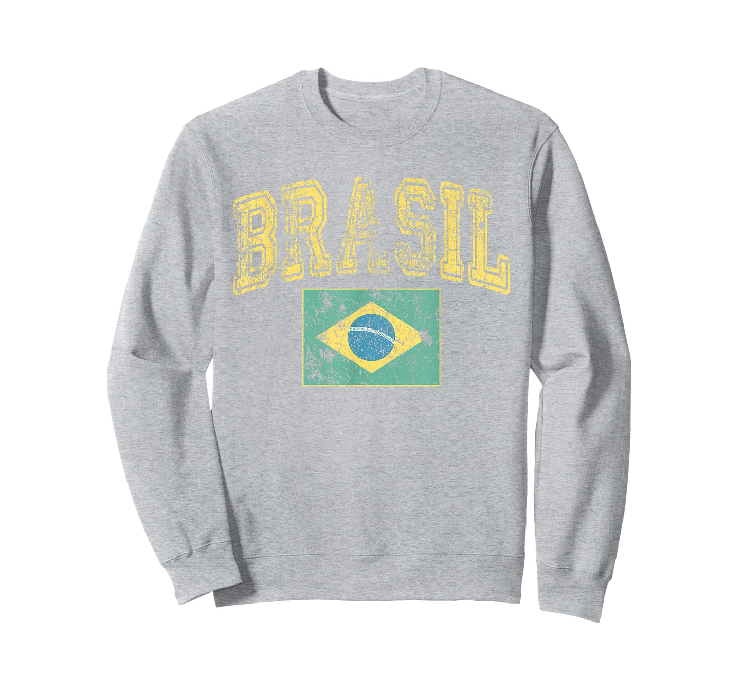 Vintage Retro Faded Brasil Brazil Flag Brazilian Pride T-Shirt