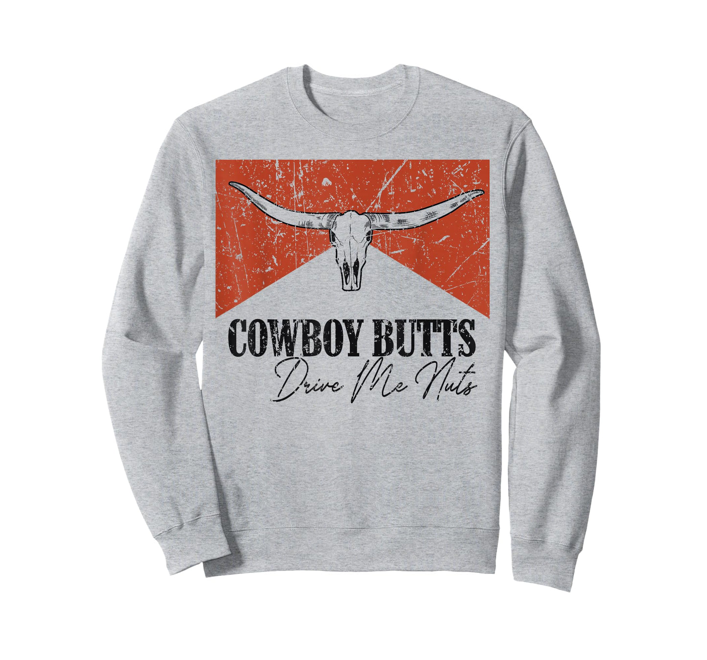 Vintage Bull Skull Cowboy Butts Drive Me Nut Western Country T-Shirt