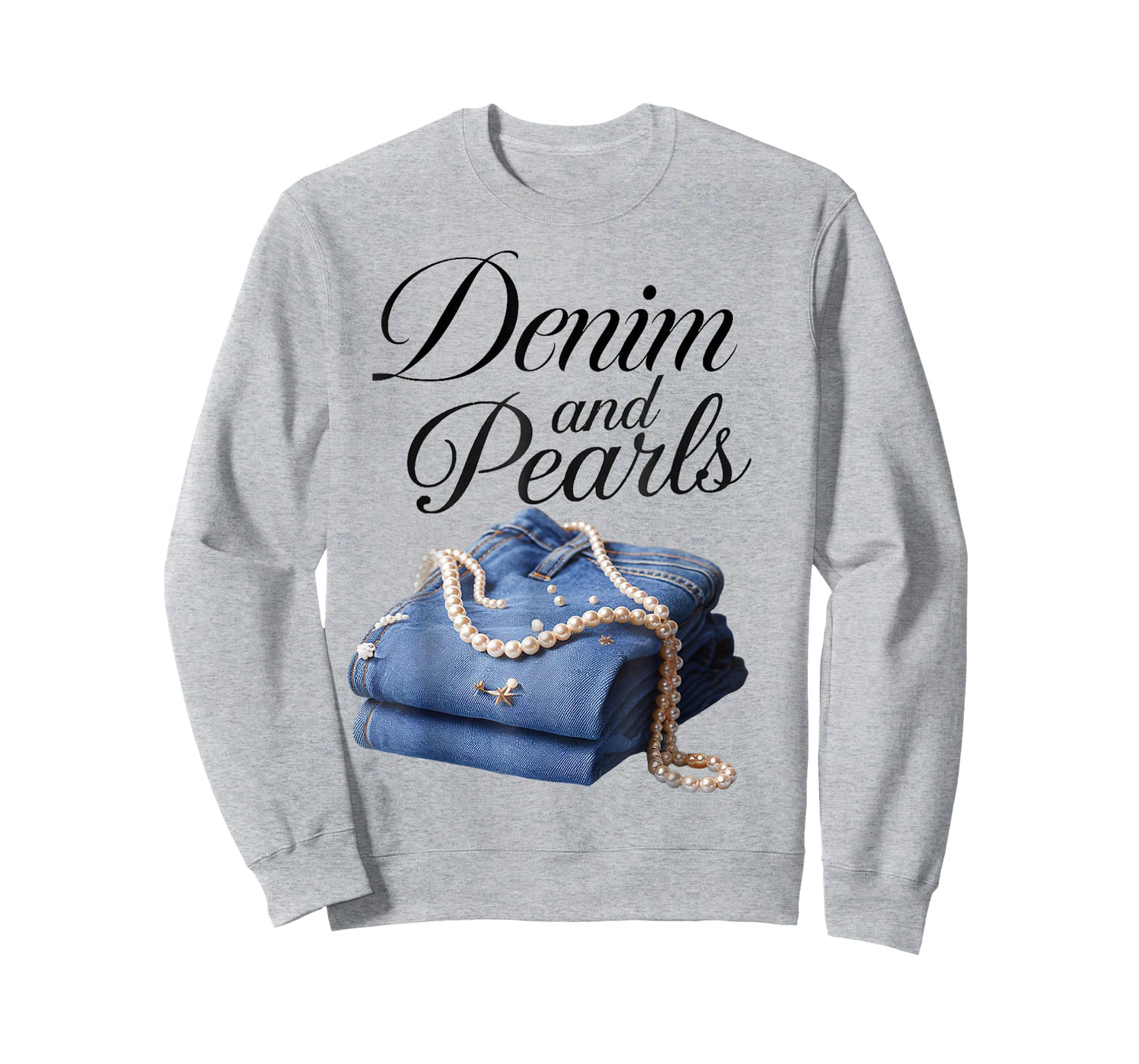 Denim and Pearls for Ladies 2025 Denim With Pearls Jeans T-Shirt