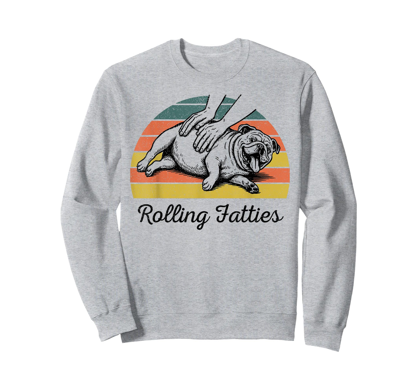 Chubby Bulldog Rolling Fatties Funny Vintage T-Shirt