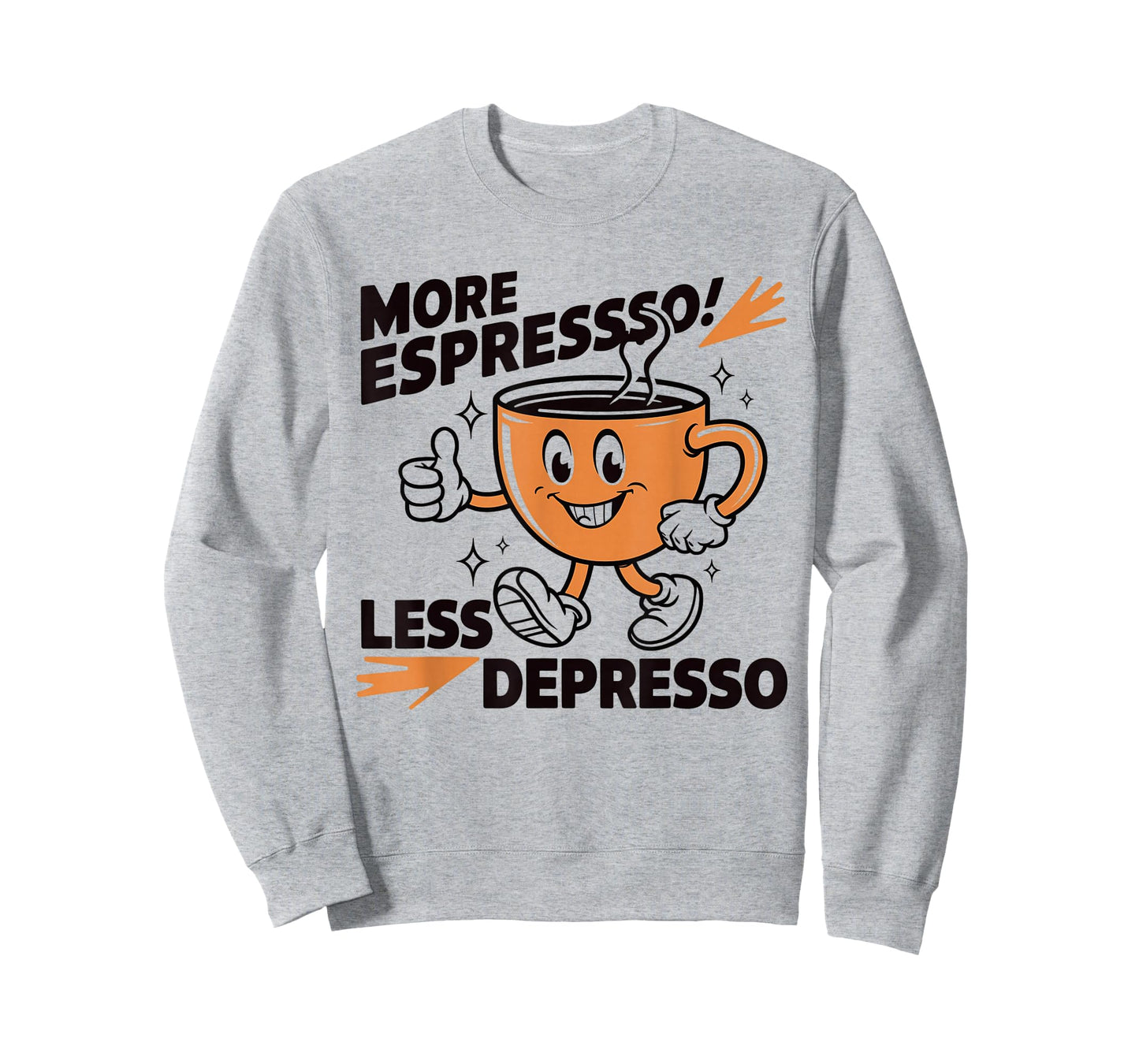 More Expresso Less Depresso Funny Vintage Coffee Adict Lover T-Shirt