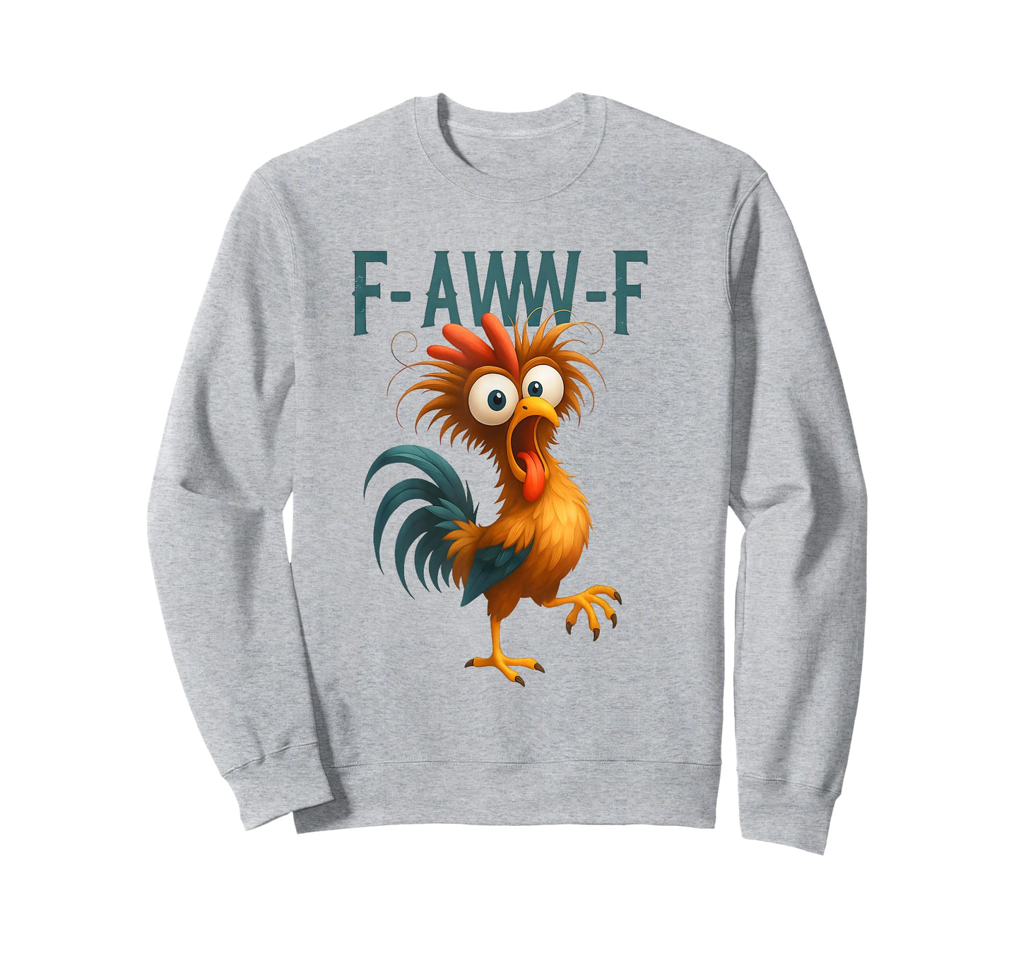 F-aww-F Cute Rooster Funny Chicken F-Caw-F Rooster Pun T-Shirt