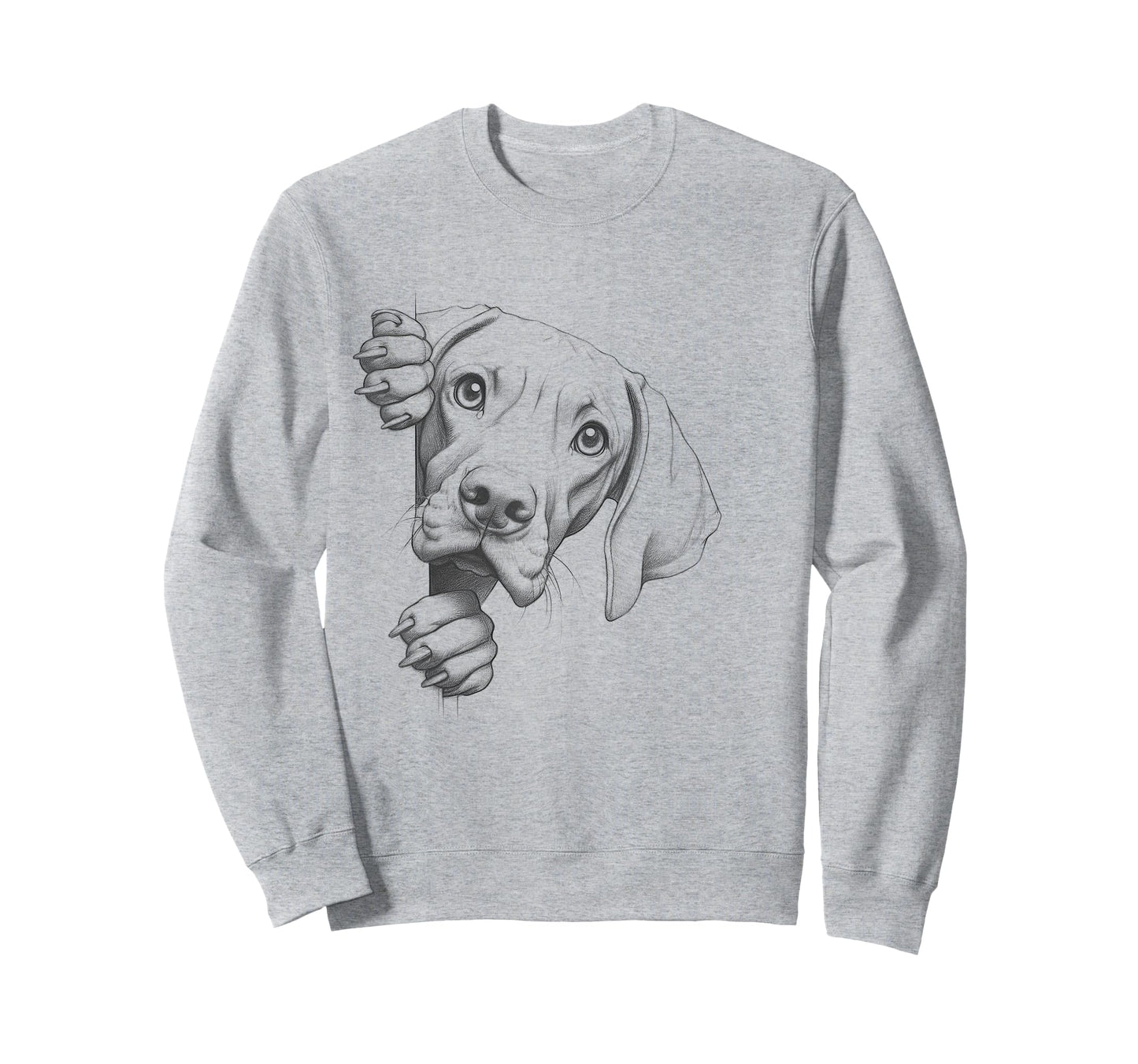 Funny Vizsla Peeking Design For Dog Owner T-Shirt