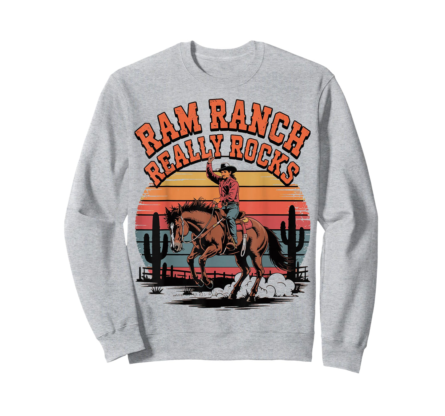 Ram Ranch Really Rocks Western Horse Riding Cowboy T-Shirt