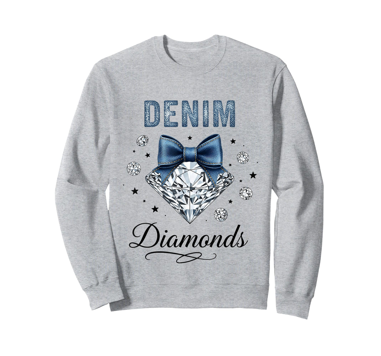 Denim and Diamonds Western Graphic Tee for Girls Women T-Shirt