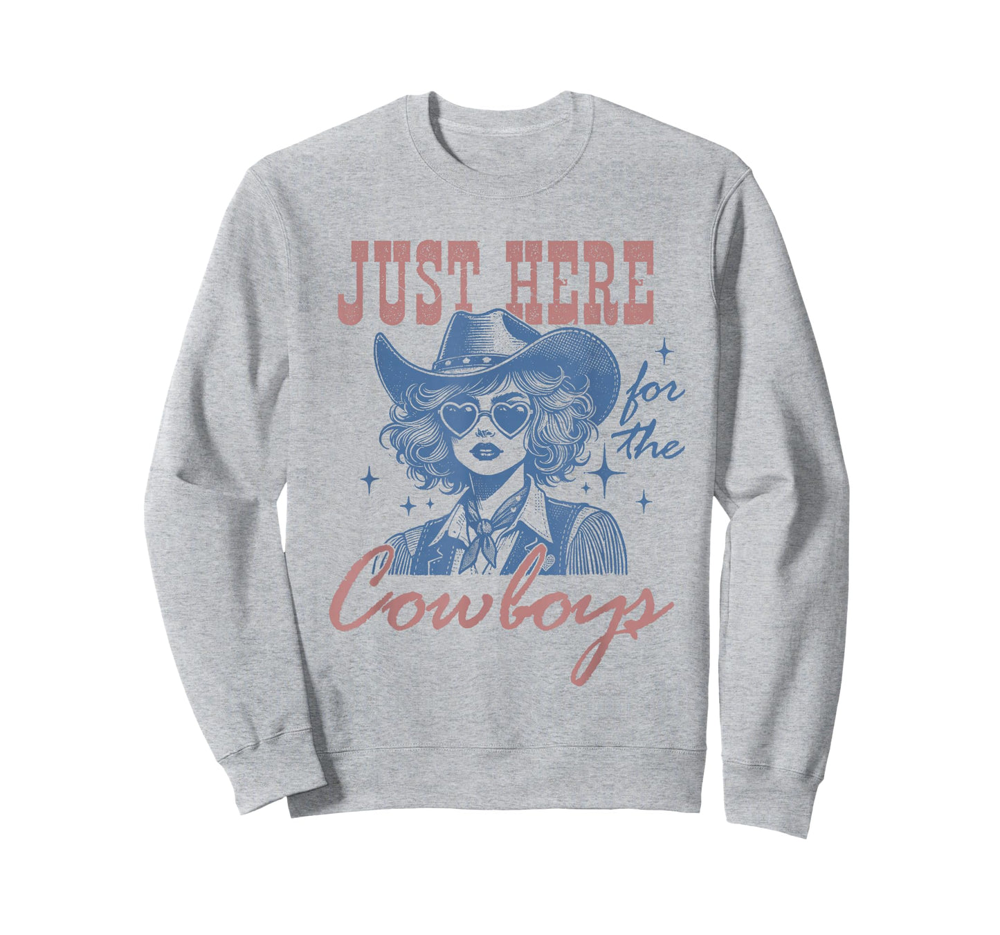 Retro Cowgirl Shirt Just Here for the Cowboys Western Rodeo T-Shirt