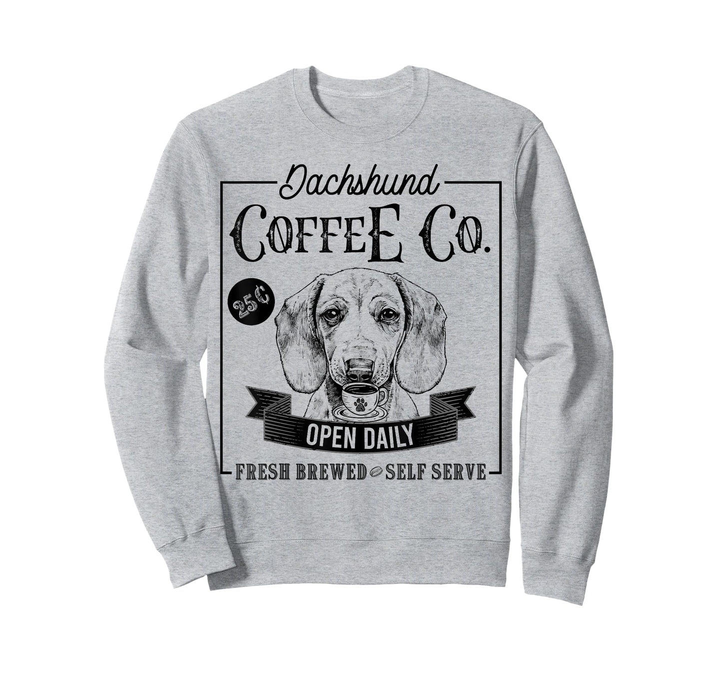 Retro Dachshund Coffee Funny Wiener Dog Mom Coffee Lover T-Shirt for Men Women Kids