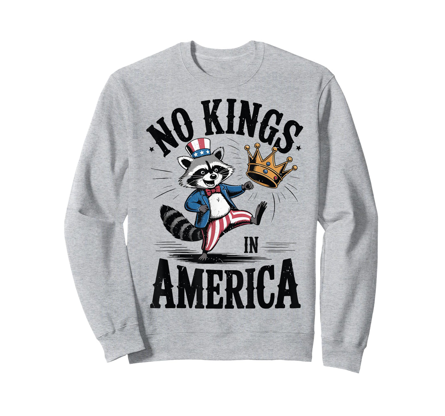Toddler No Kings America Funny Raccoon 4th July Trash-Panda T-Shirt