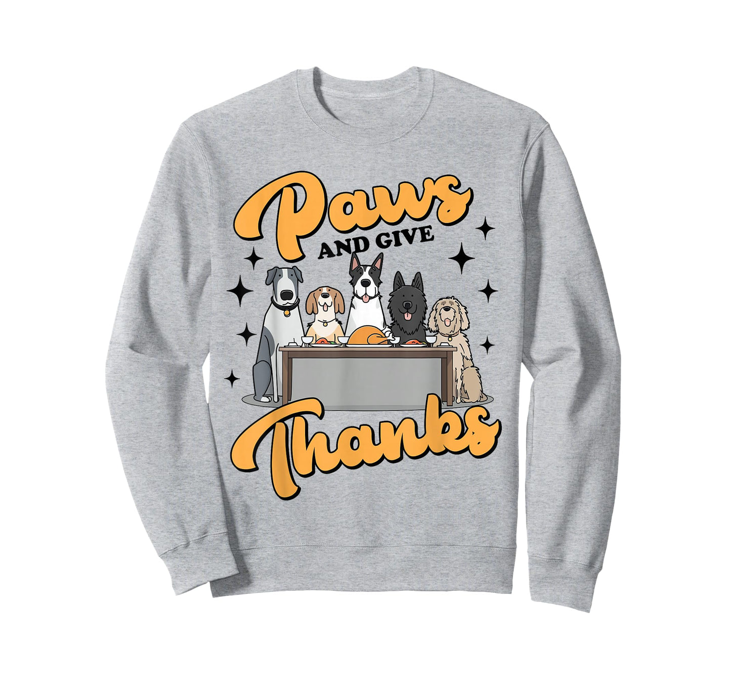Thanksgiving Autumn Fall Puppy Dog Mom Paws and Give Thanks T-Shirt