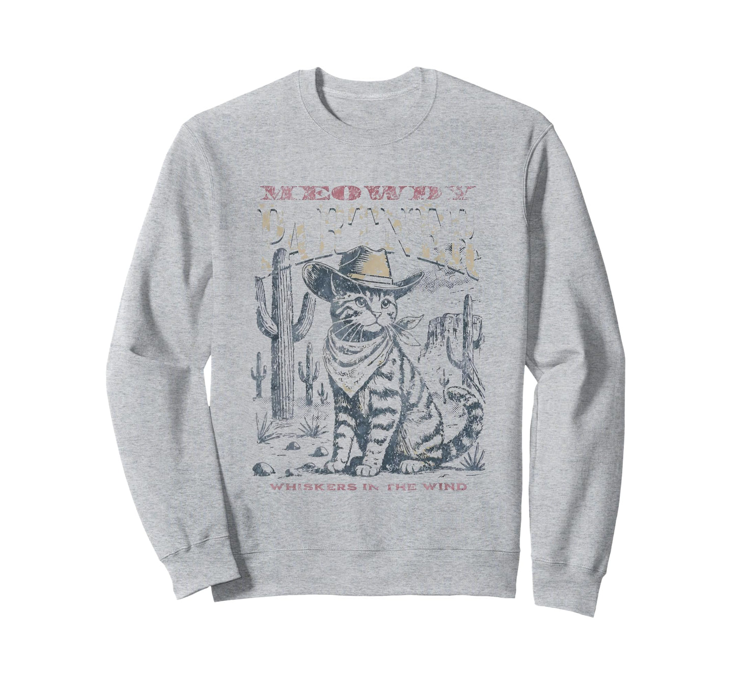 Meowdy Partner Desert Western Kitten Vintage Cowboy Cat T-Shirt