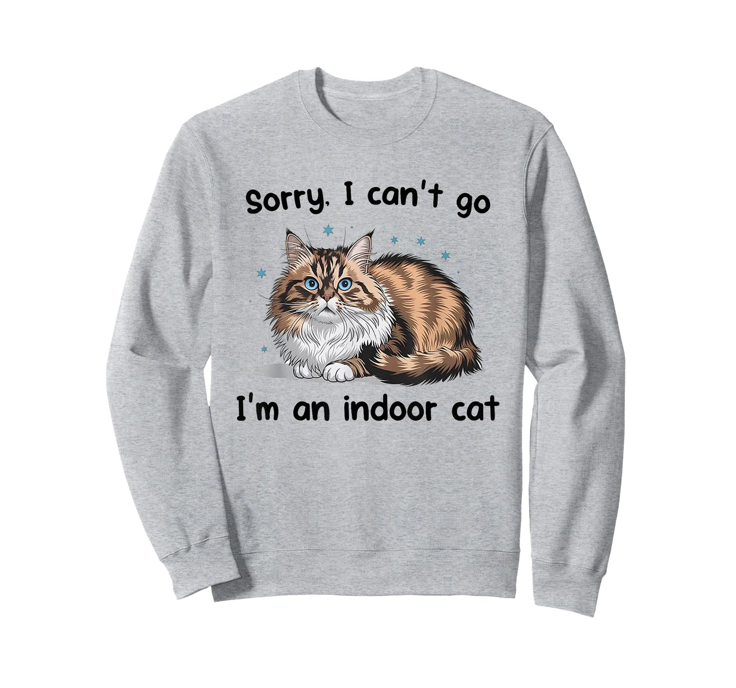 Cat Sorry I Can't Go I'm an Indoor Cat Kitten Tea Break T-Shirt