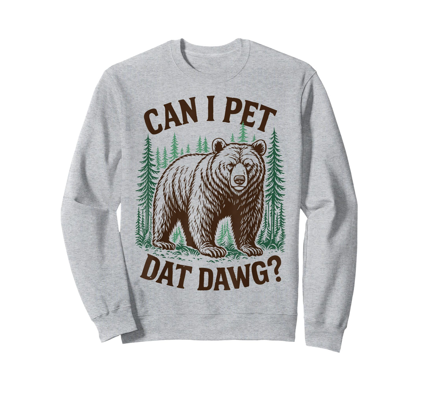 Can I Pet That Dawg Funny Bear Meme Camping Hiking Vintage T-Shirt