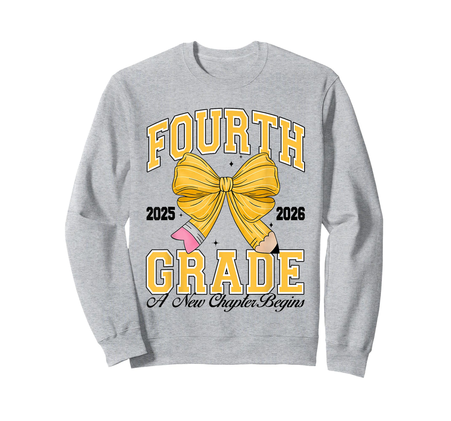 Fourth Grade Back to School First Day Pencil Bow 2025 Girls T-Shirt