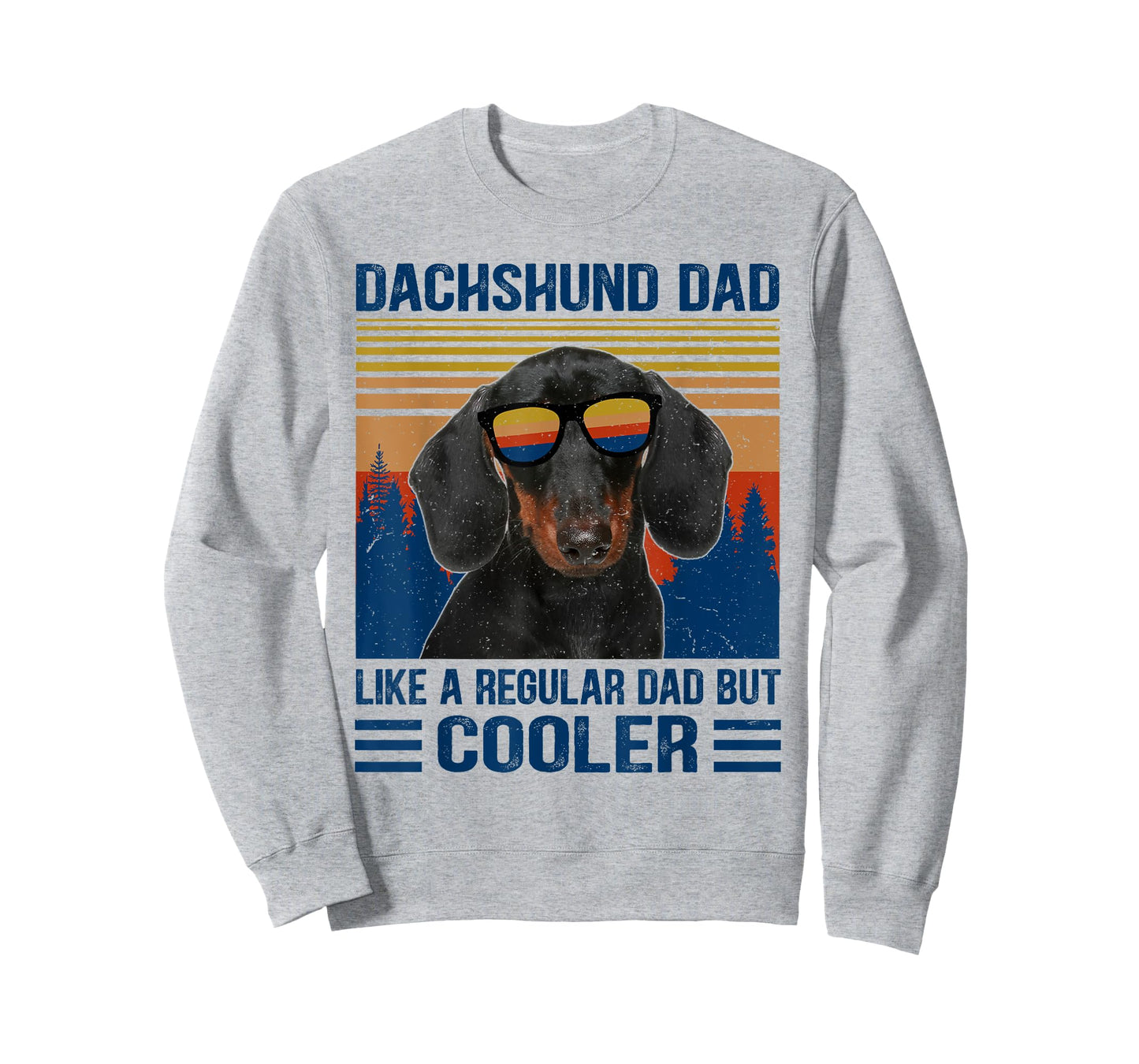 Vintage Dachshund Dad Like A Regular Dad But Cooler Funny T-Shirt
