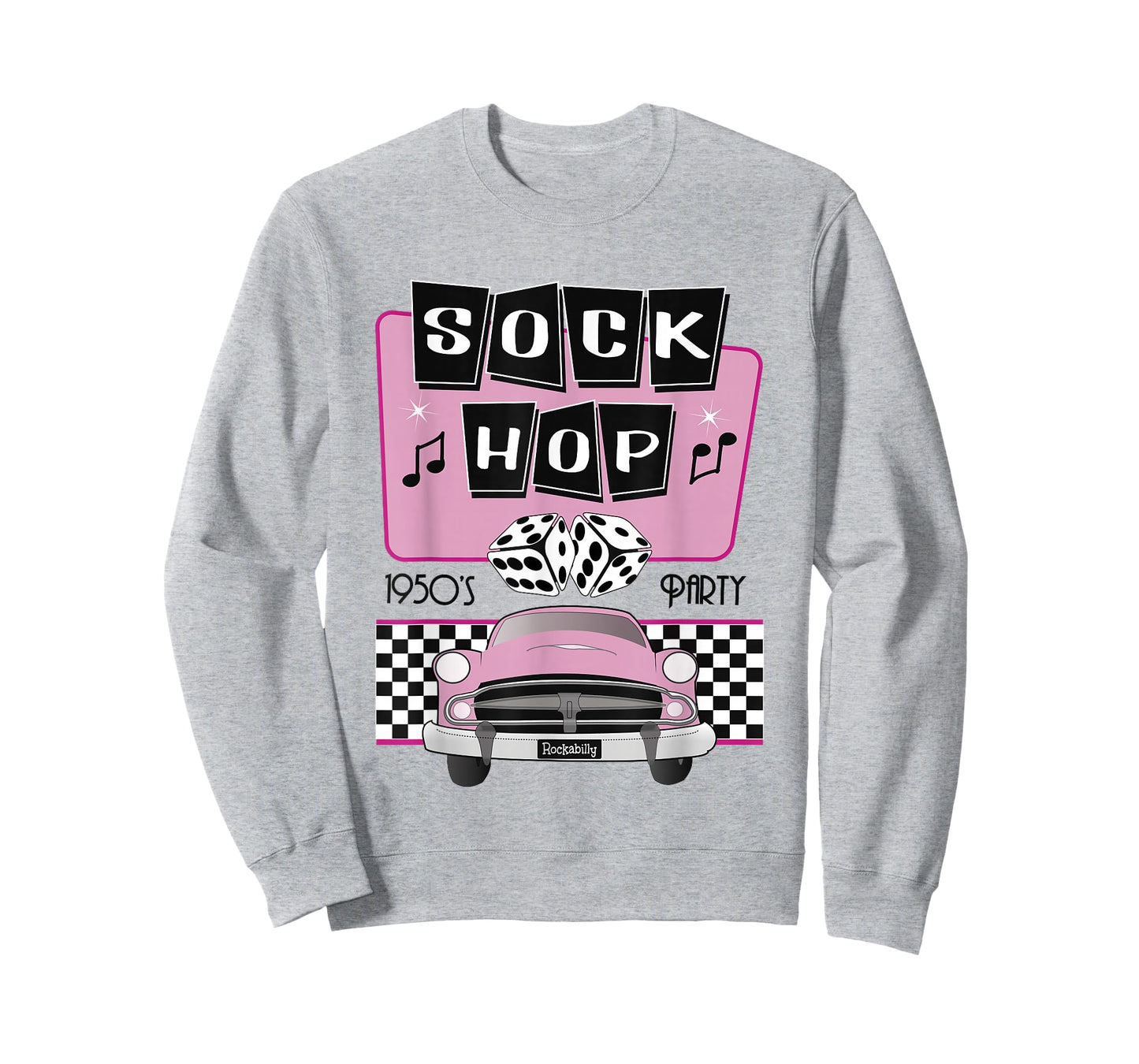 50s Sock Hop Dance Retro 1950s Party Doo Wop Rockabilly Pink T-Shirt