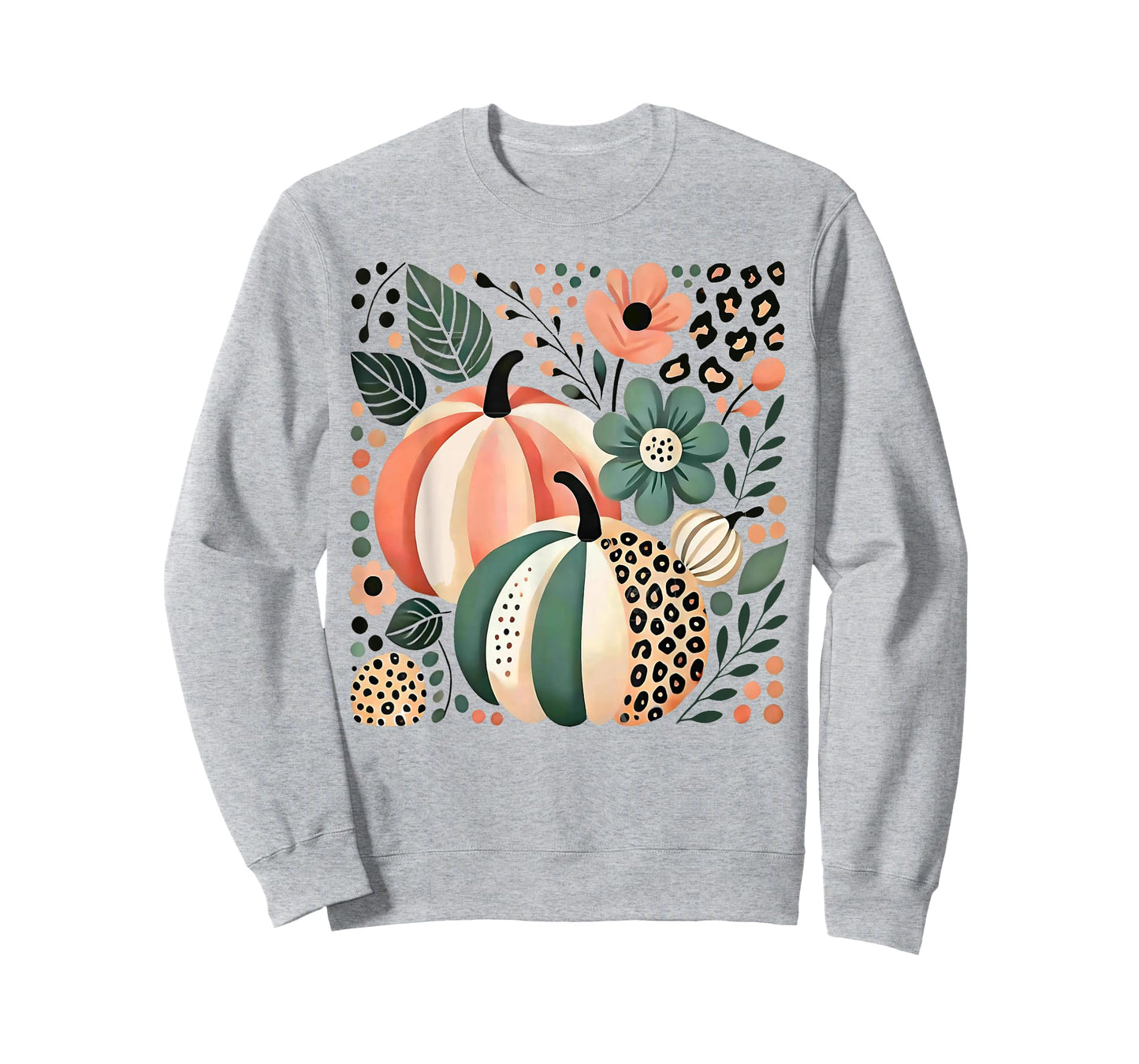 Wildflower Pumpkin Season Autumn Fall Leaves Thanksgiving T-Shirt
