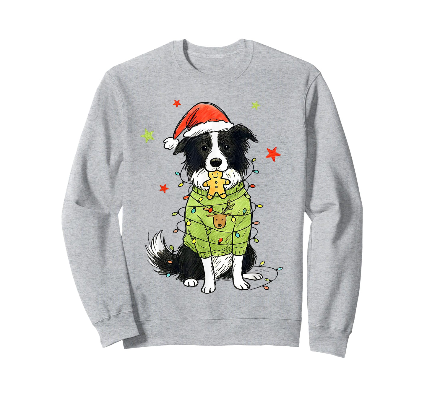 Santa Border Collie Christmas Border Collie Dog Mom Pajama T-Shirt