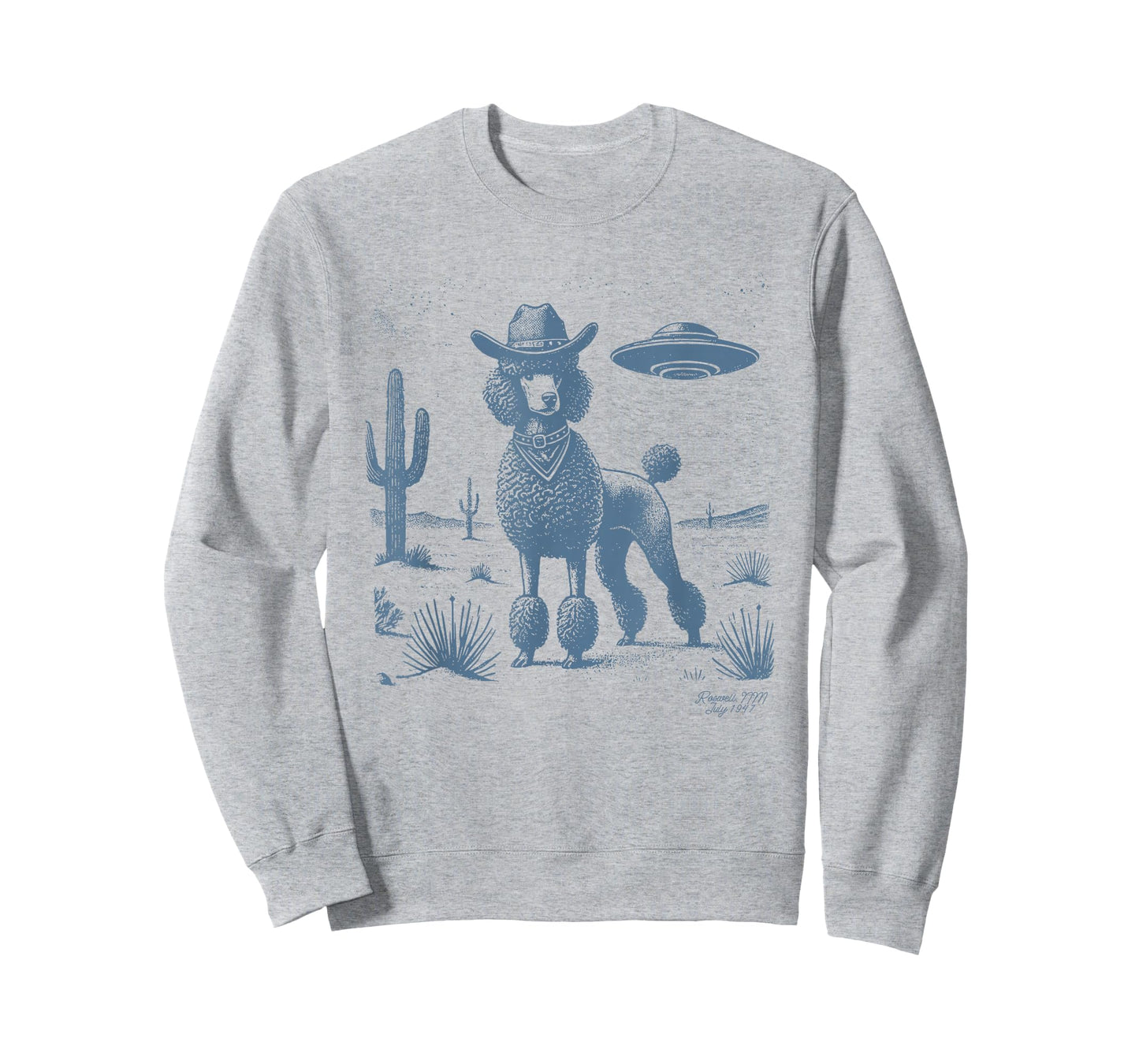 Poodle Cowboy UFO, Poodle Mom, Poodle Dad, Cowboy Poodle UFO T-Shirt