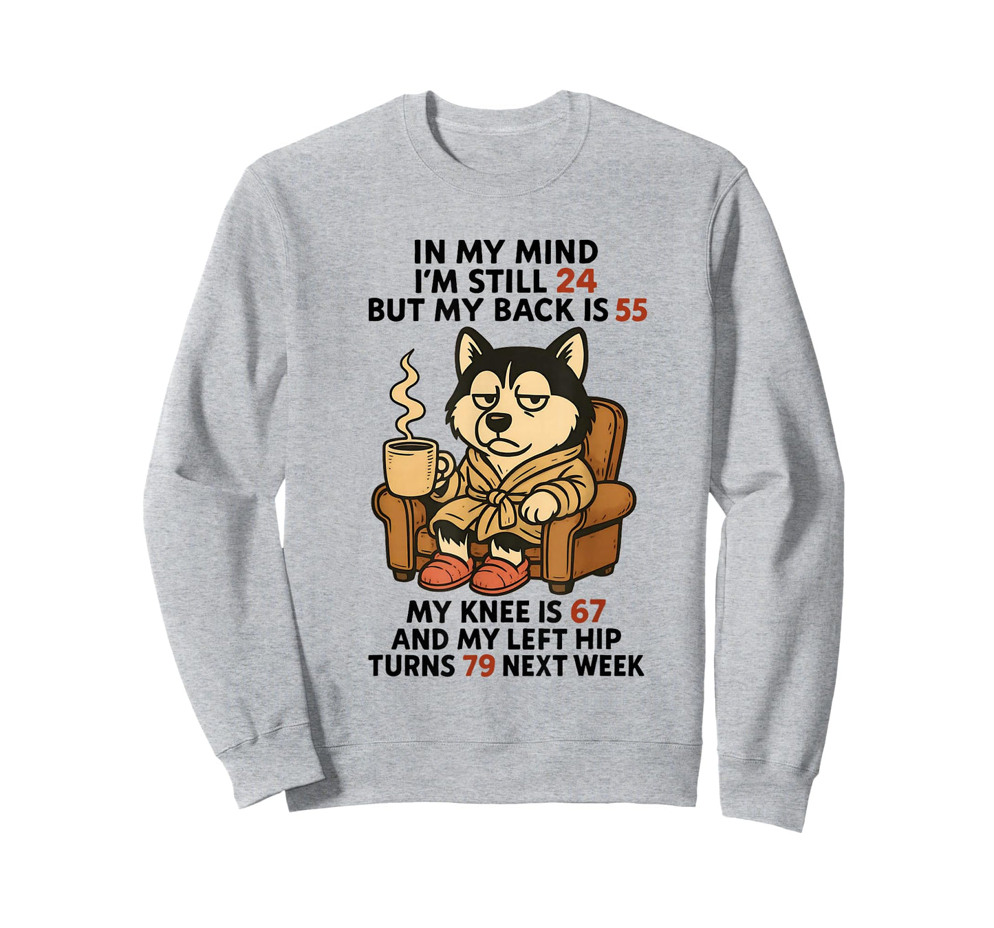 Dog in My Mind I'm Still 24 But My Back is 55 My Knee is 67 T-Shirt