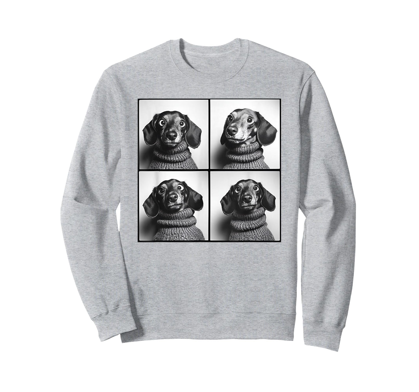 Mini Dachshund In Sweater Wiener Dog Portrait T-Shirt