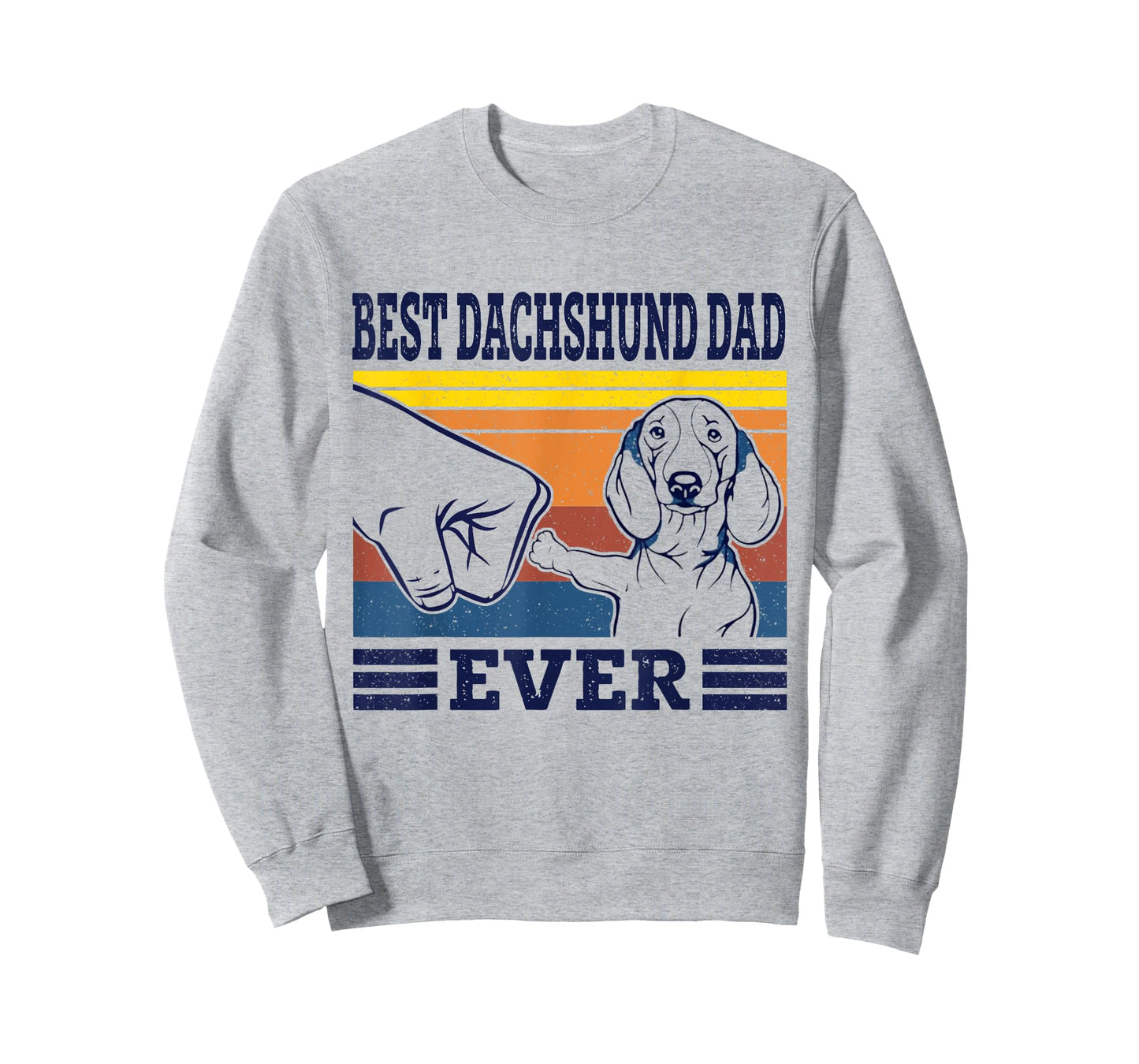 Mens Best Dachshund Dad Ever Dog Vintage Animal Lovers Gifts T-Shirt