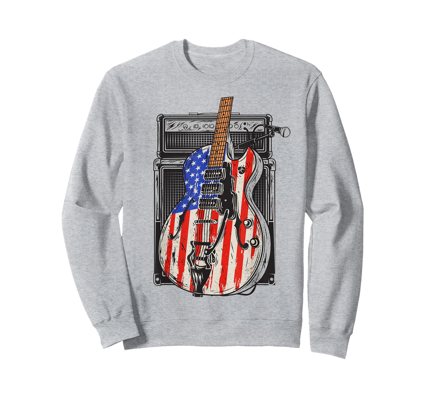 American Flag Guitar 4th of July Guitarist USA Country Music T-Shirt