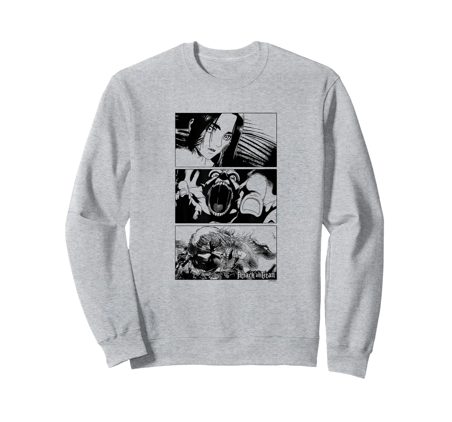 Attack on Titan Season 3 Stacked Scenes Black and White T-Shirt
