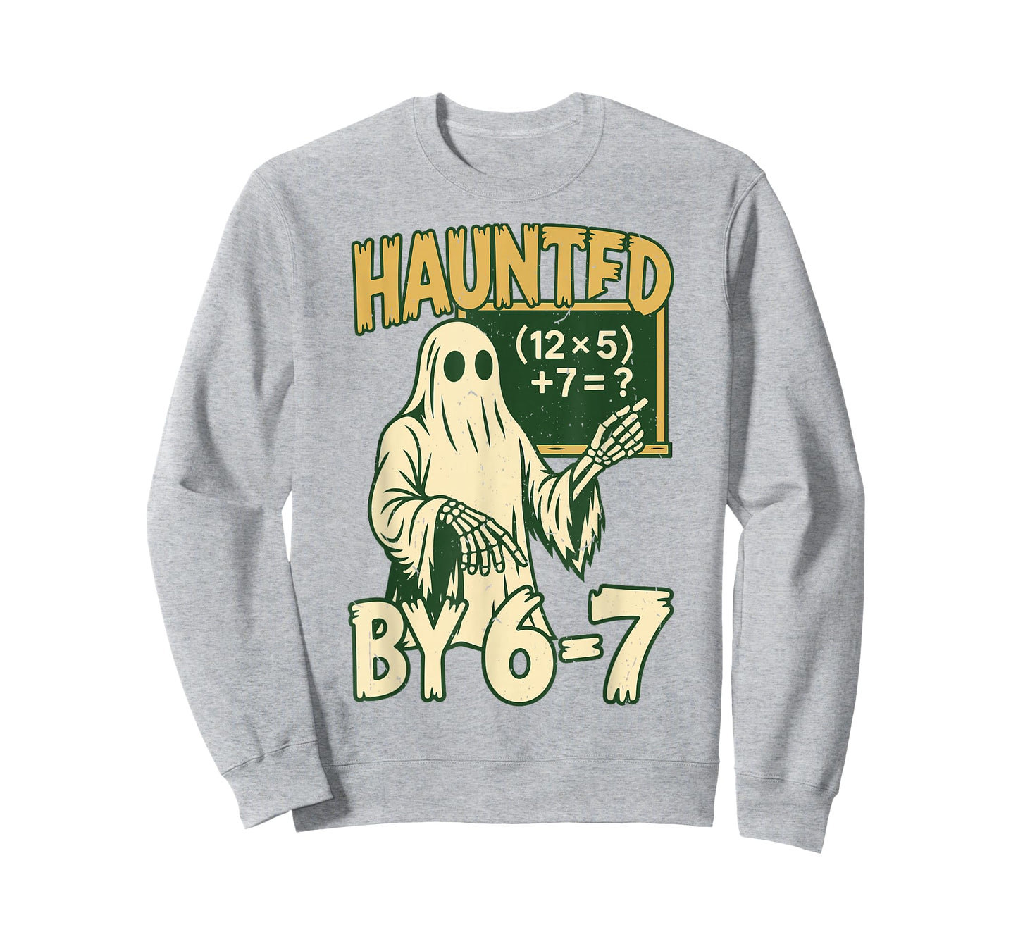 Halloween Costume Haunted by 67 Ghost Math Teacher Professor T-Shirt