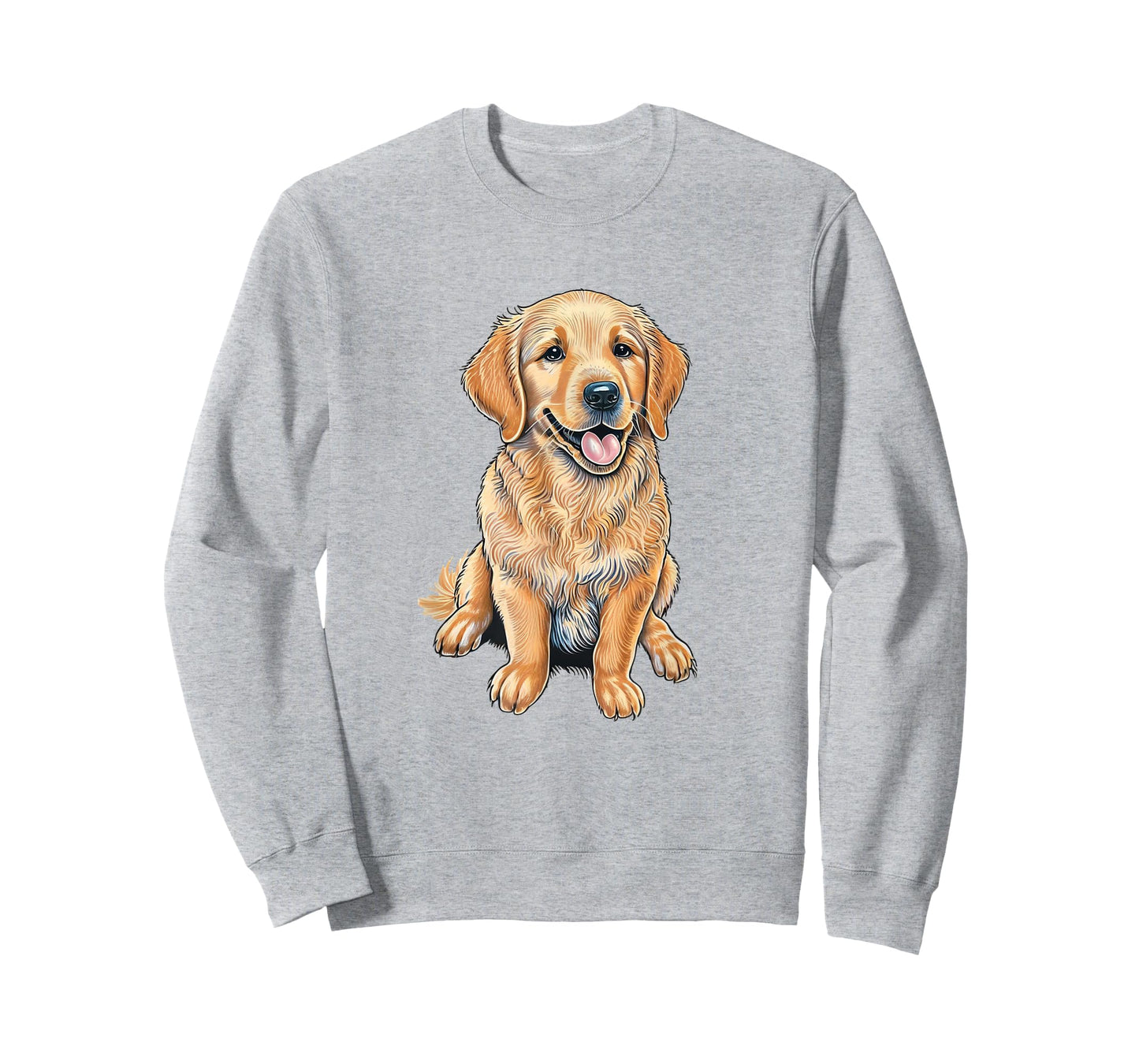 Adorable Golden Retriever Illustration T-Shirt