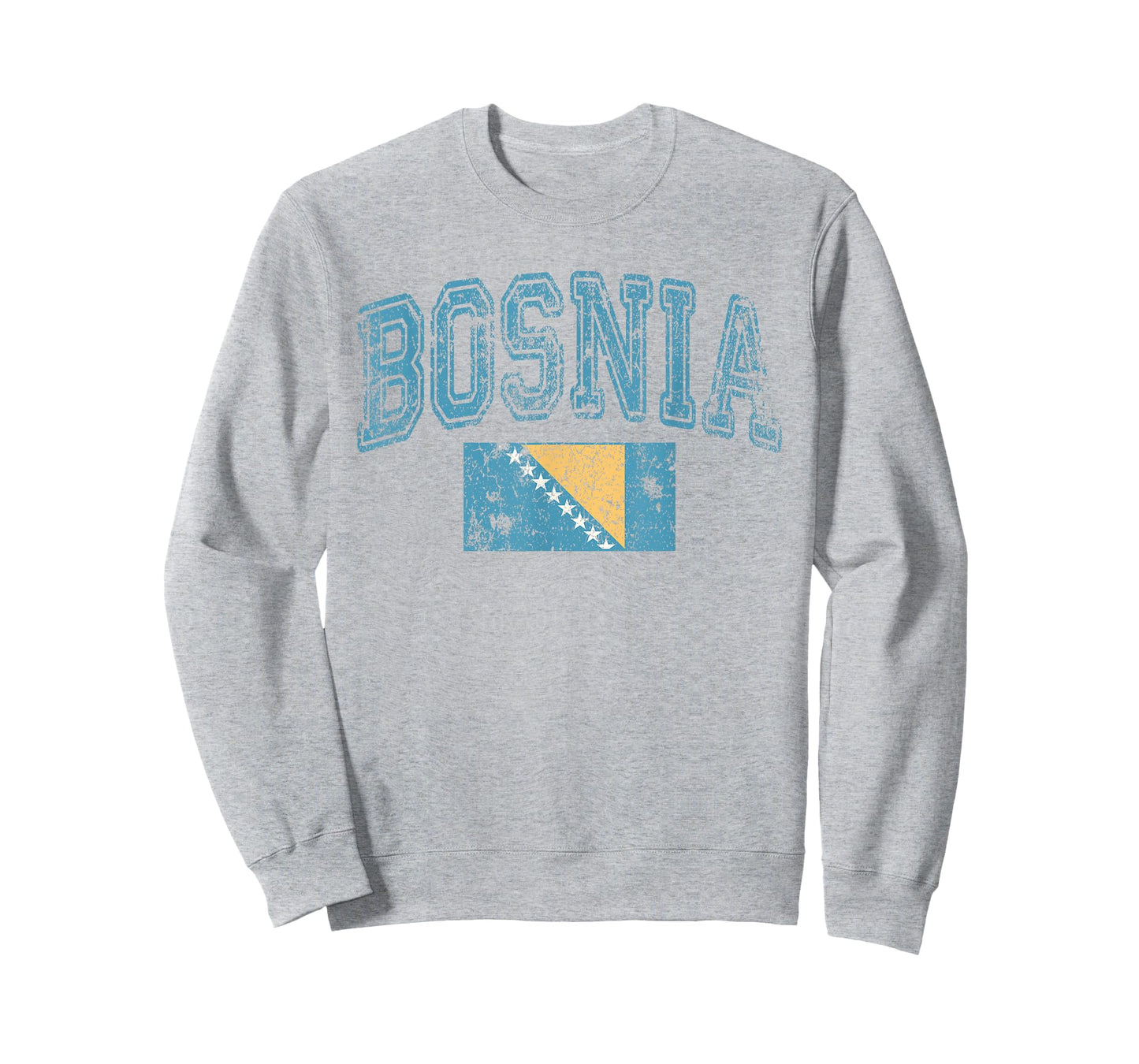 Vintage Retro Faded Bosnia and Herzegovina Flag Bosnian T-Shirt