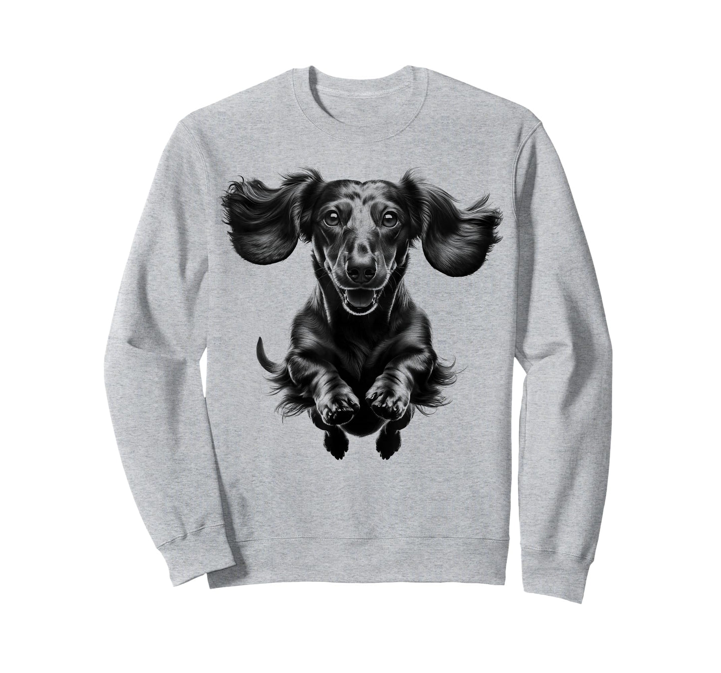 Funny Dachshund in Jump as a Cool Portrait T-Shirt