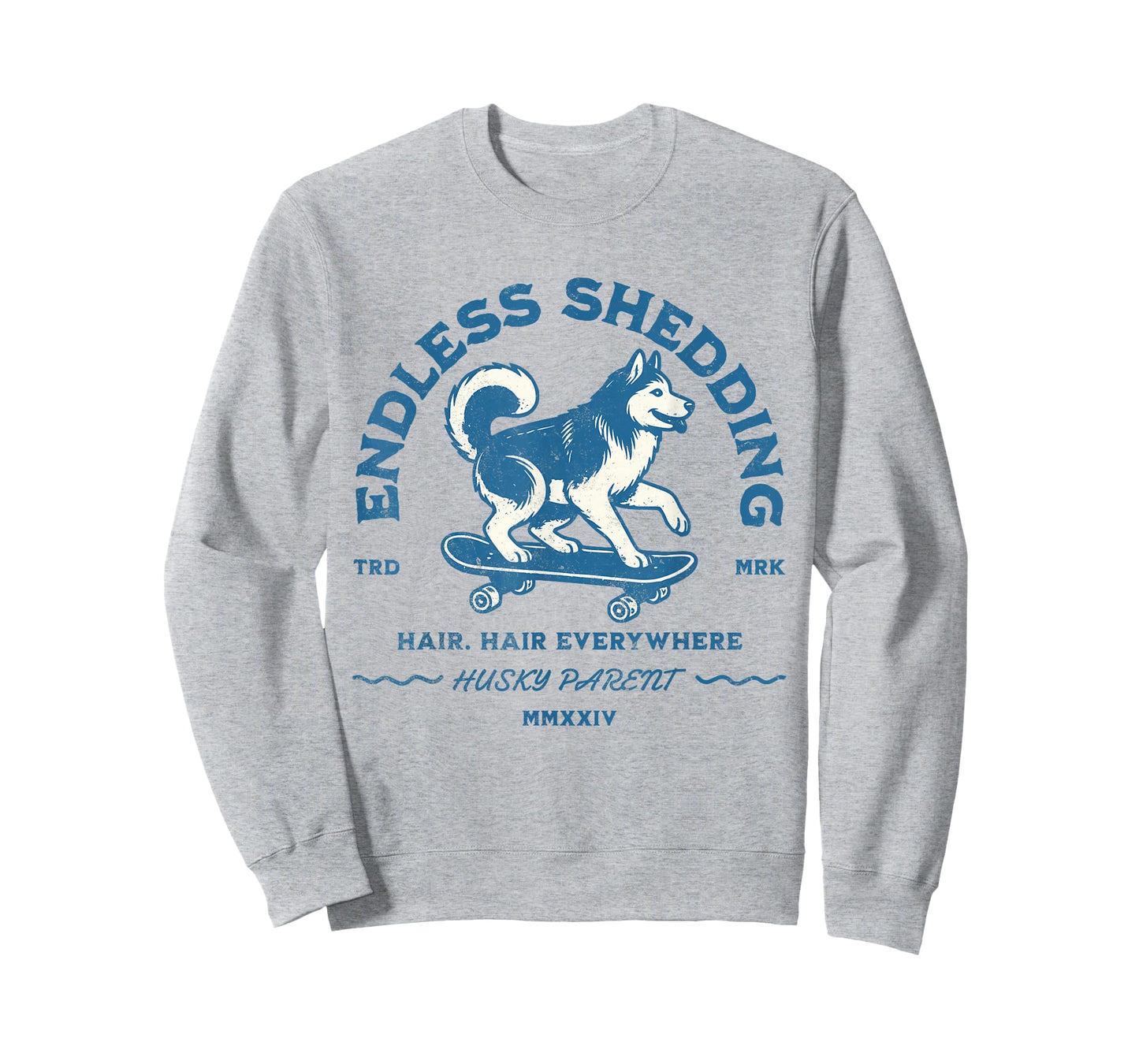 Siberian Husky Funny Skating Shedding Dog Pet Parent T-Shirt for Men Women