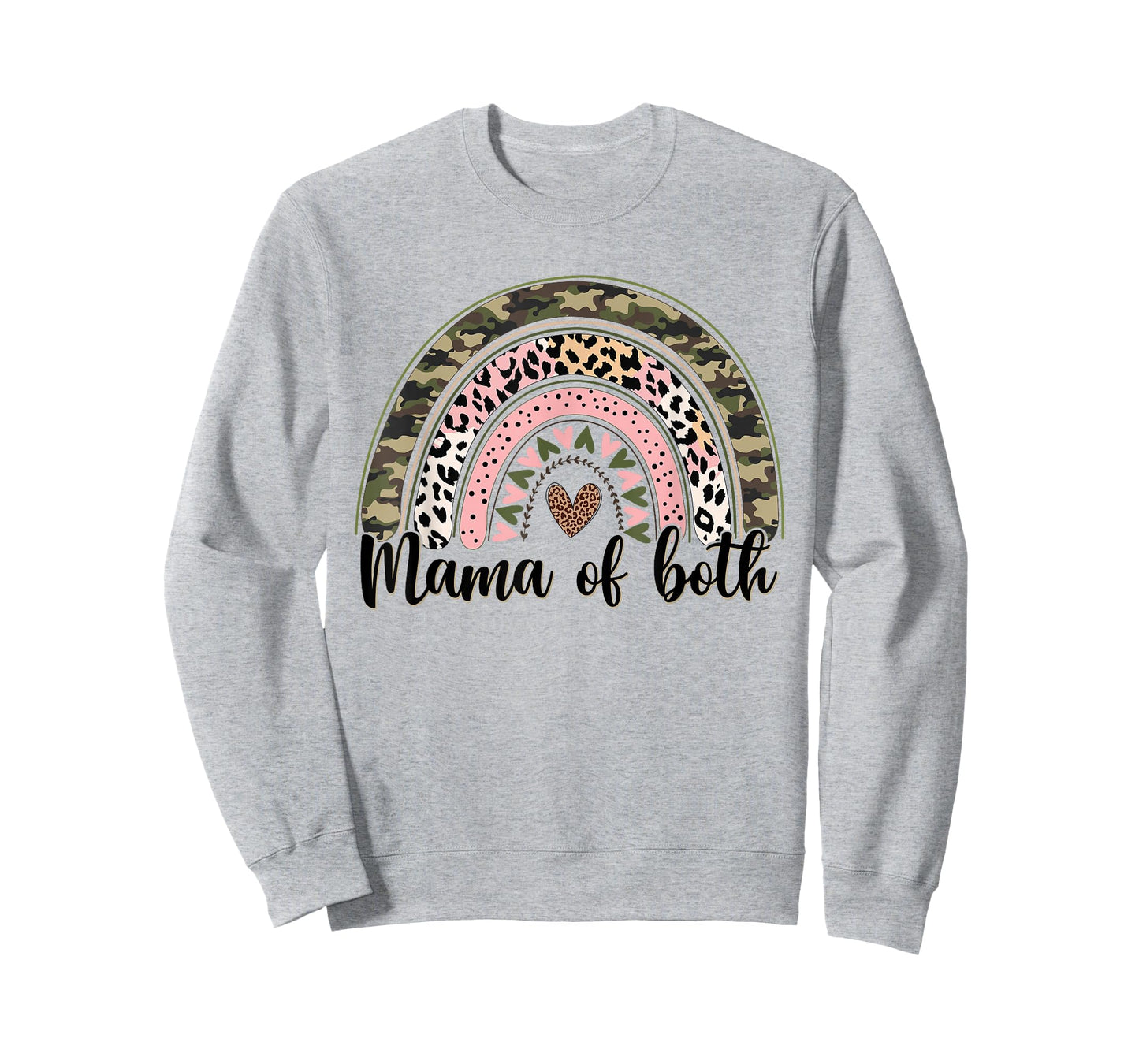 Glitter & Dirt Mom Mama of Both Leopard & Camo Mother's Day T-Shirt