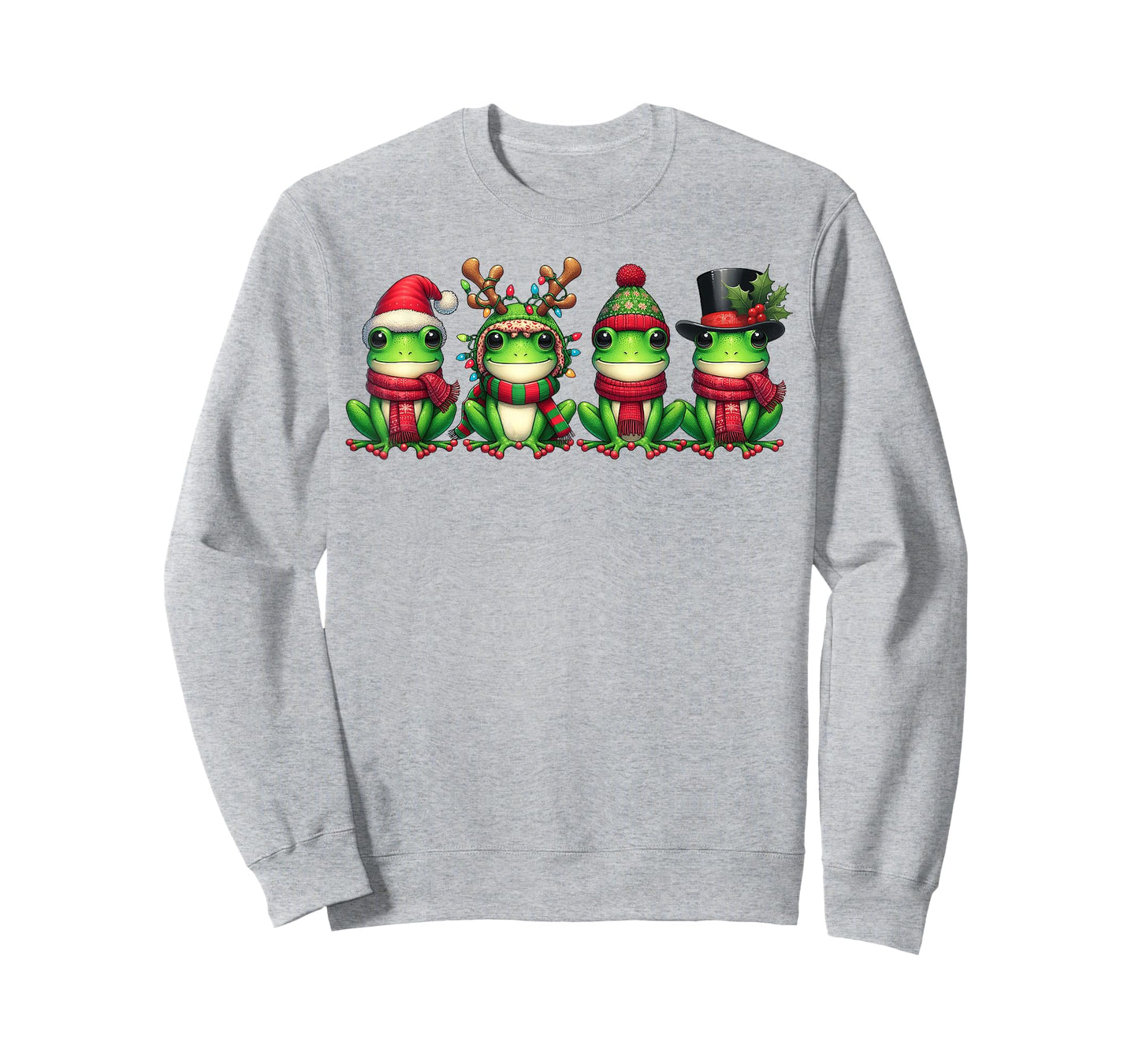 Cute Christmas Frogs Santa Funny Holiday Winter Frog Lovers T-Shirt
