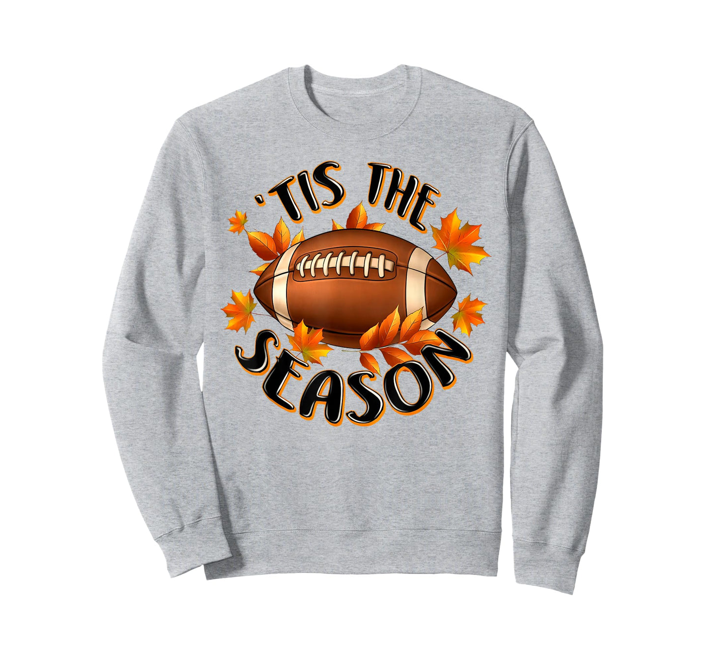 'Tis The Season Football Autumn Fall Leaves Thanksgiving T-Shirt