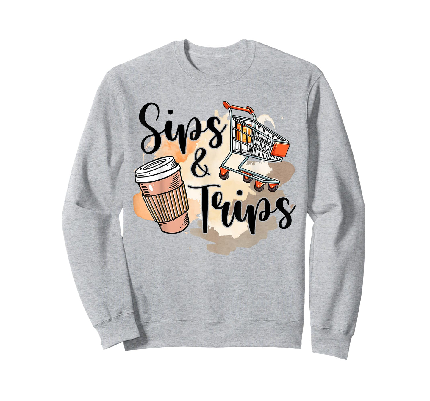 Coffee & Shopping Lover Caffeinated Girls BFF Sips & Trips T-Shirt